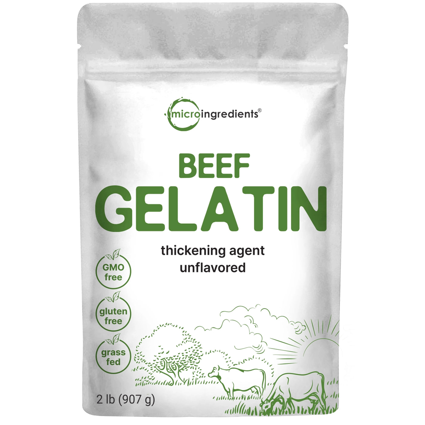 Beef Gelatin Powder, 2lbs front