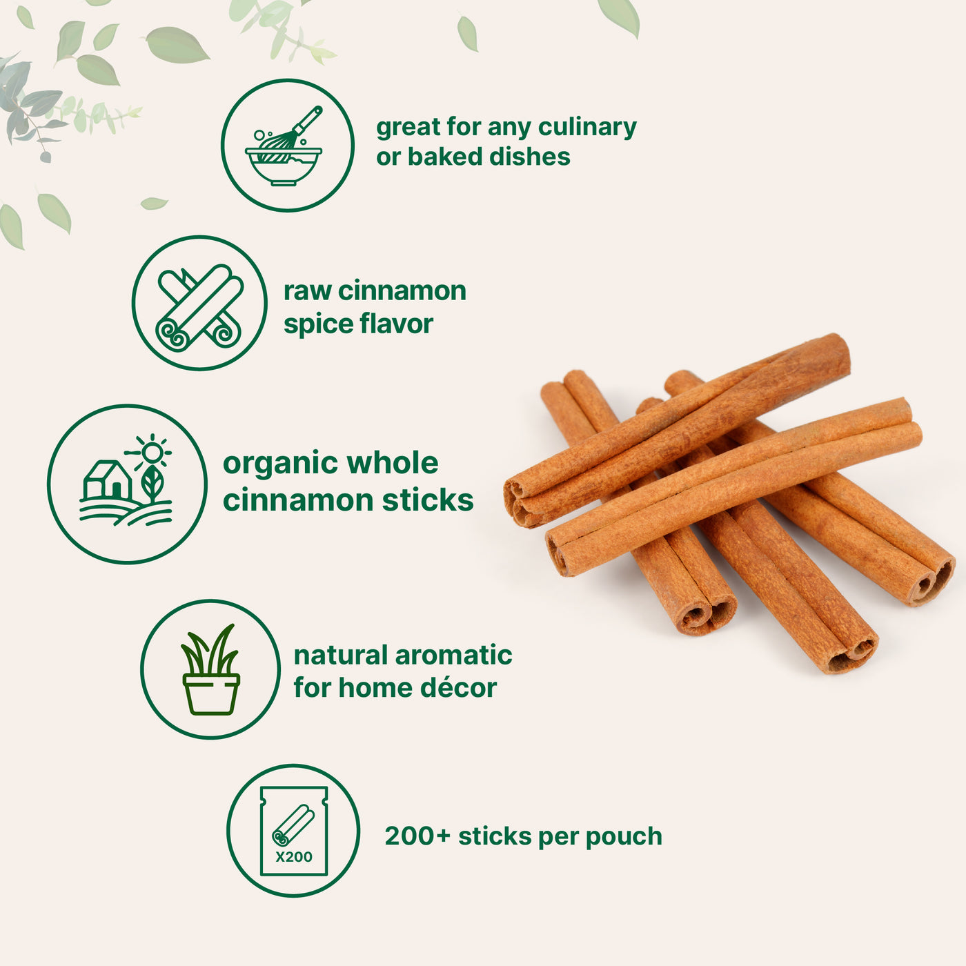 Organic Whole Cinnamon Sticks