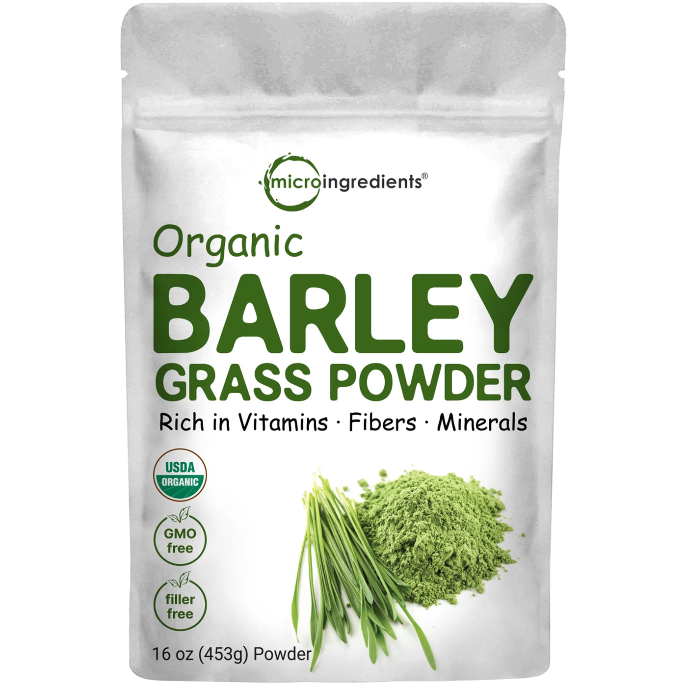 Organic Barley Grass Powder Front