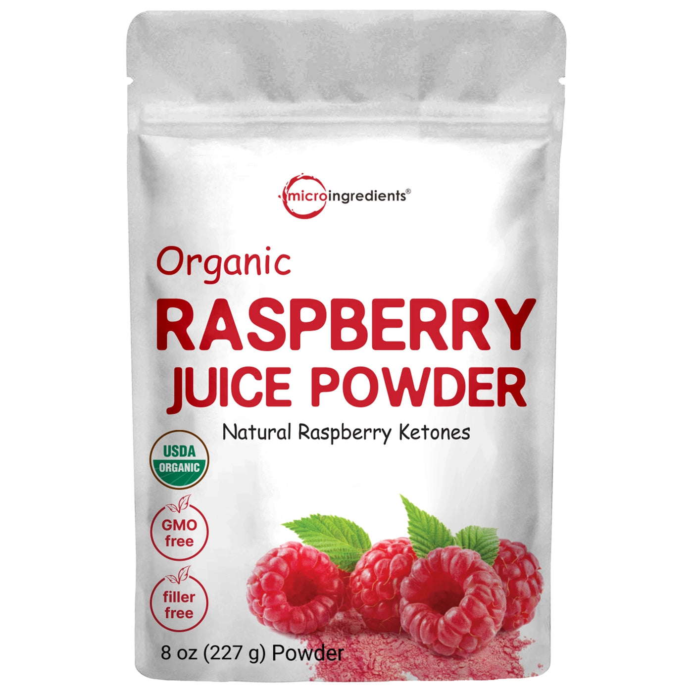 Organic Raspberry Juice Powder Front