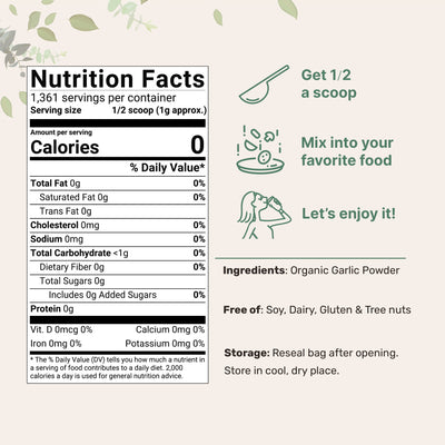 Organic Garlic Powder Nutrition Facts