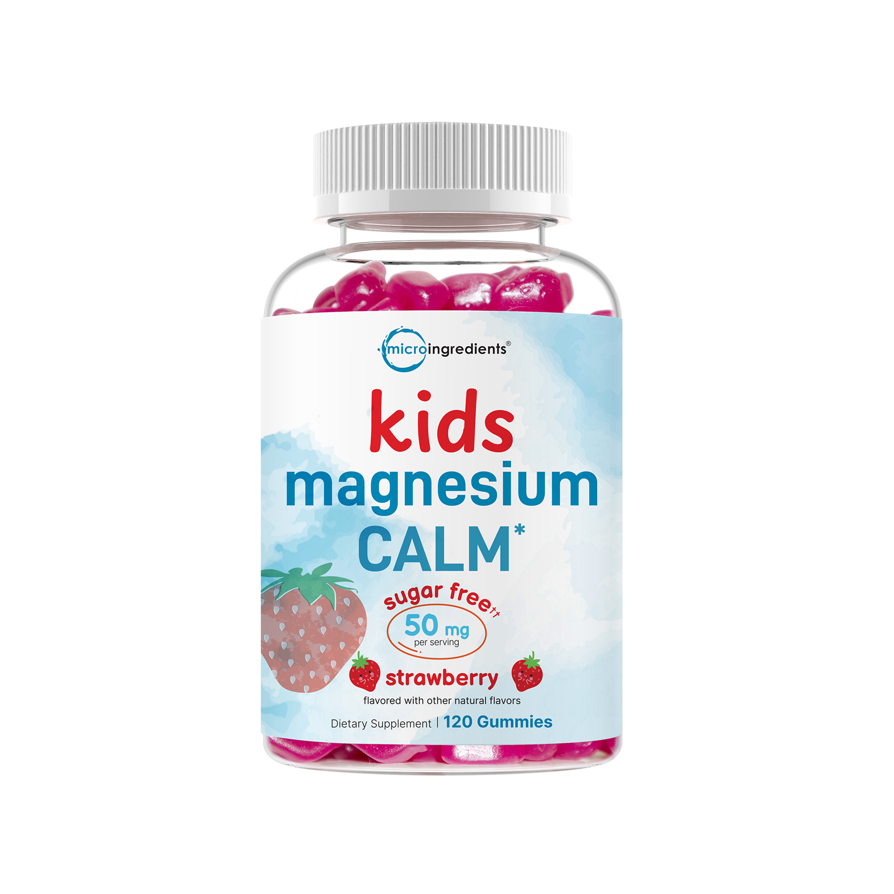 Micro Ingredients Kids Magnesium Gummies 50mg Per Serving, 120 Count
