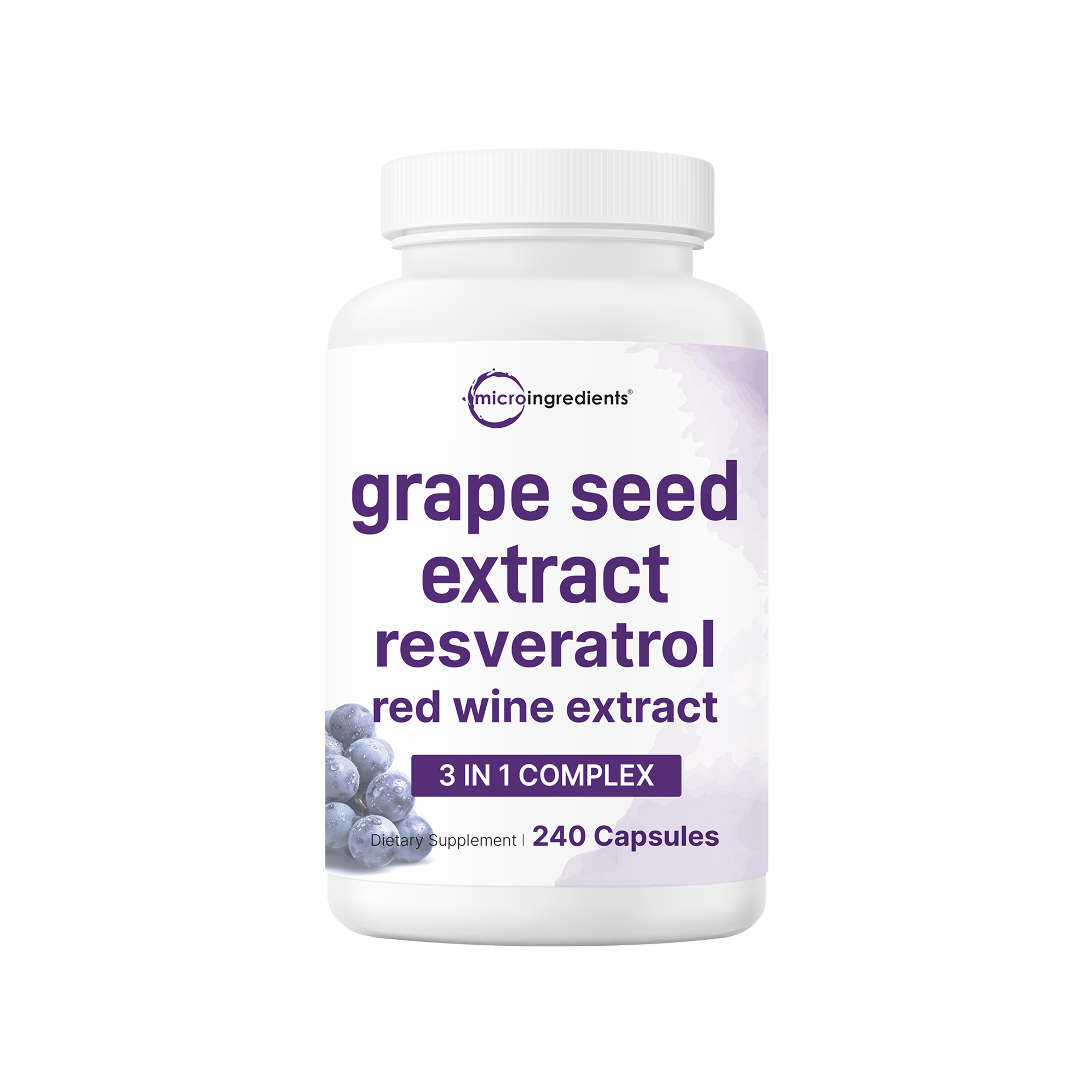 Micro Ingredients Grape Seed Extract, 240 Capsule