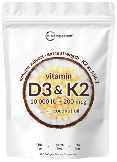 Vitamin D3 K2 Supplement Softgels