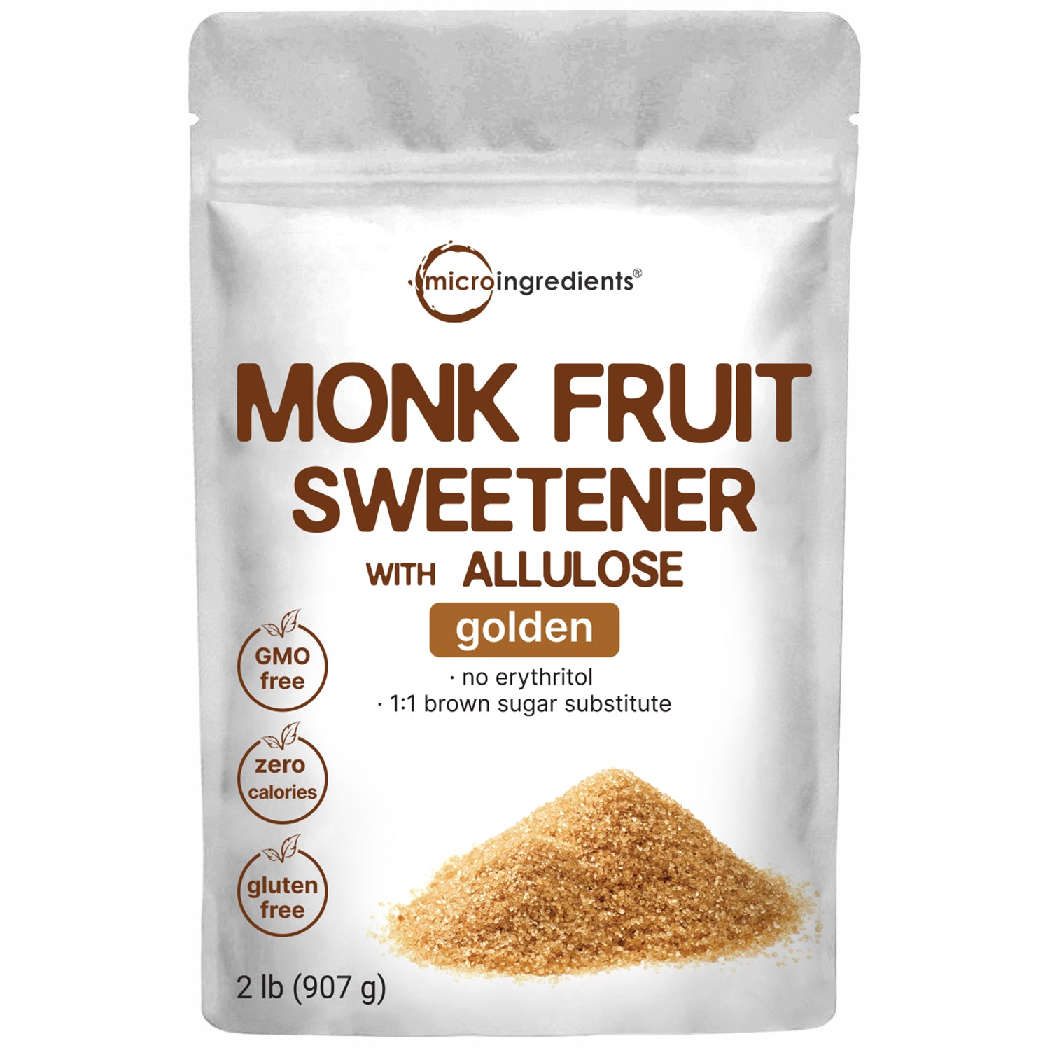 Pure Golden Monk Fruit Sweetener  Monk Fruit Without Erythritol – Micro  Ingredients