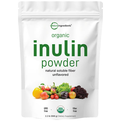 Unflavored Organic Inulin FOS Powder - 2.2 Pounds