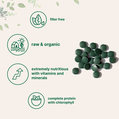 Organic Spirulina Tablets 720 Counts