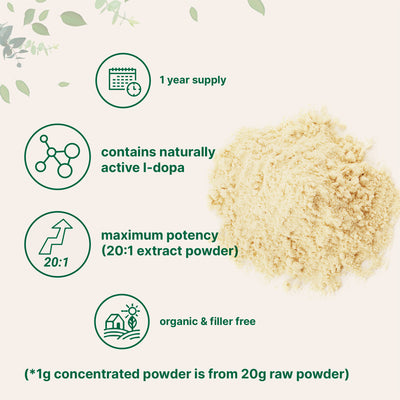 Organic Mucuna Pruriens Powder, 1 Pound Powder Forms