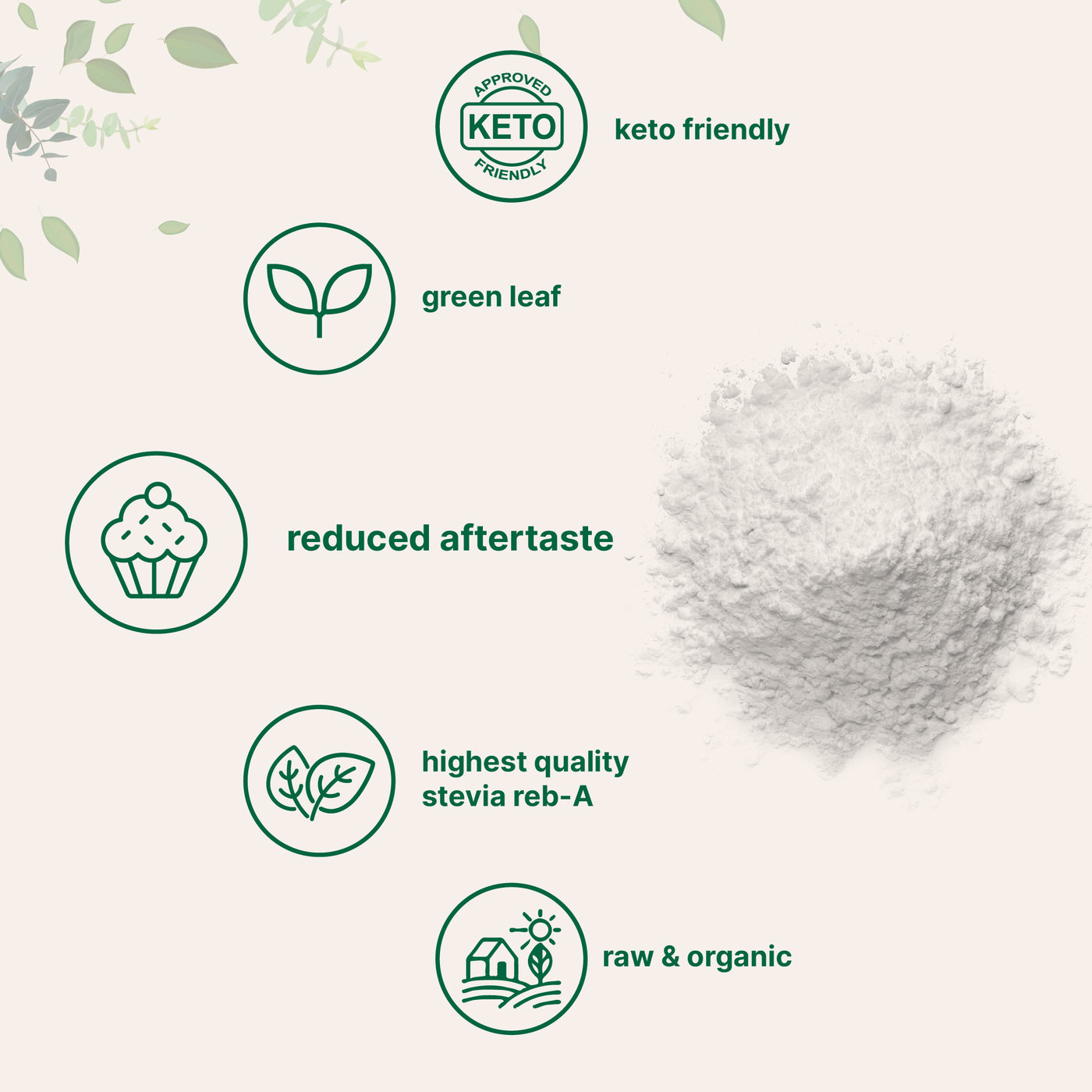 Organic Stevia Powder 8 Ounce