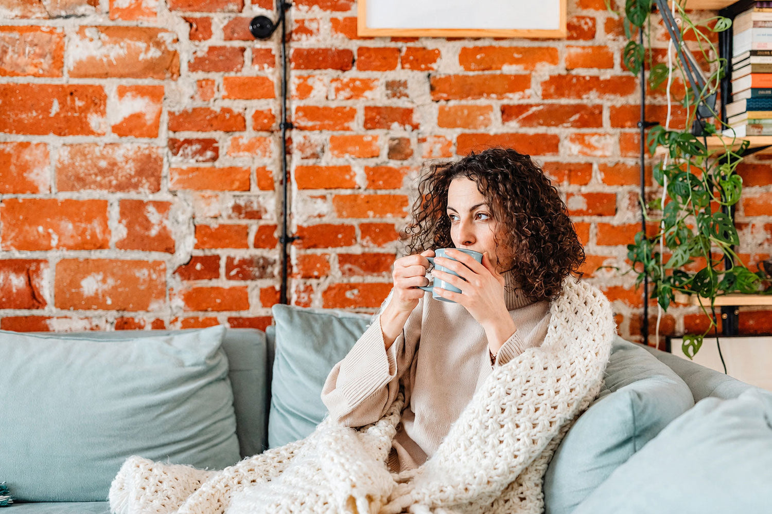 Woman at home relaxing