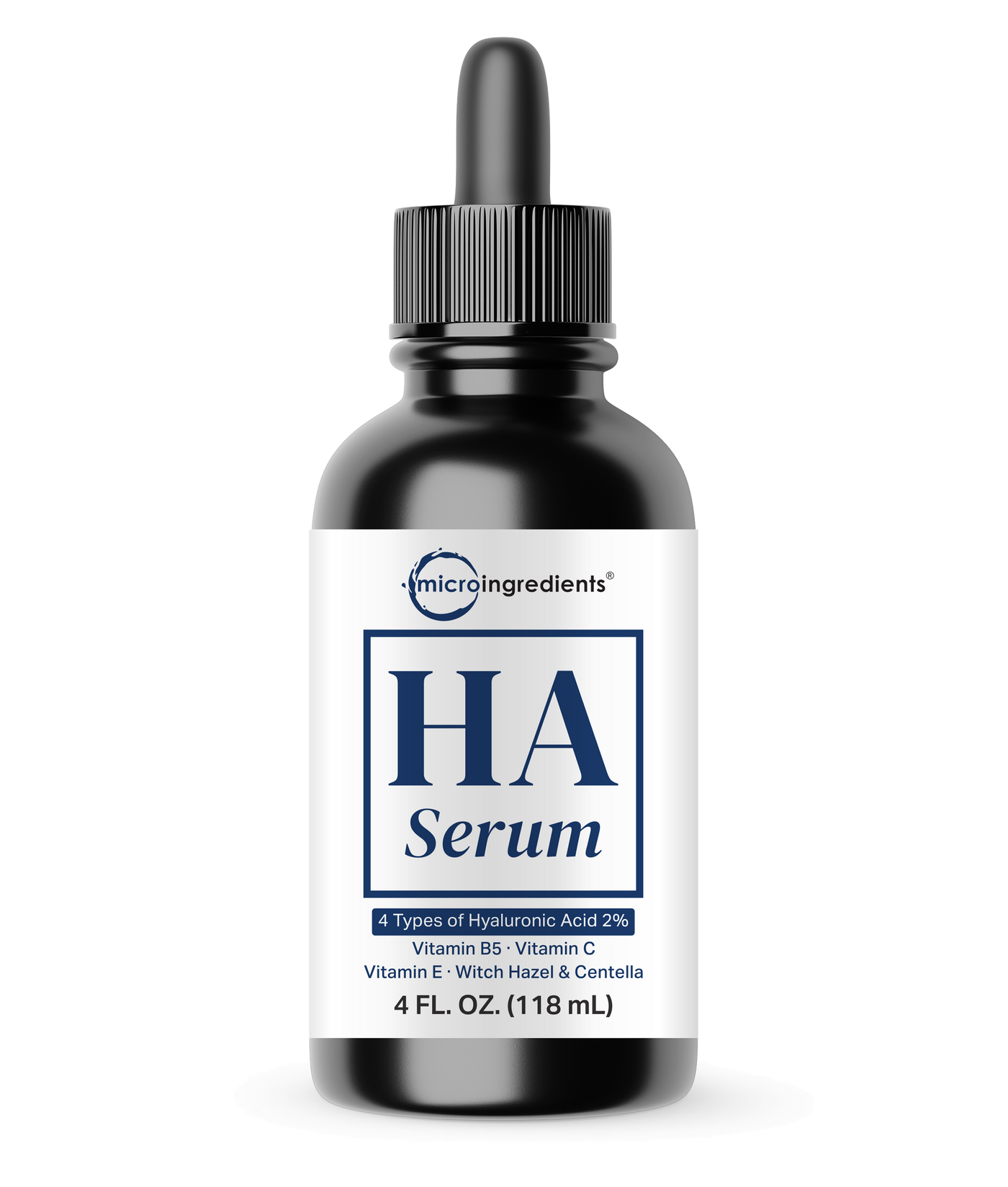 Micro Ingredients HA Serum with Vitamin B5, C, E, Witch Hazel, & Centella – 4 FL OZ