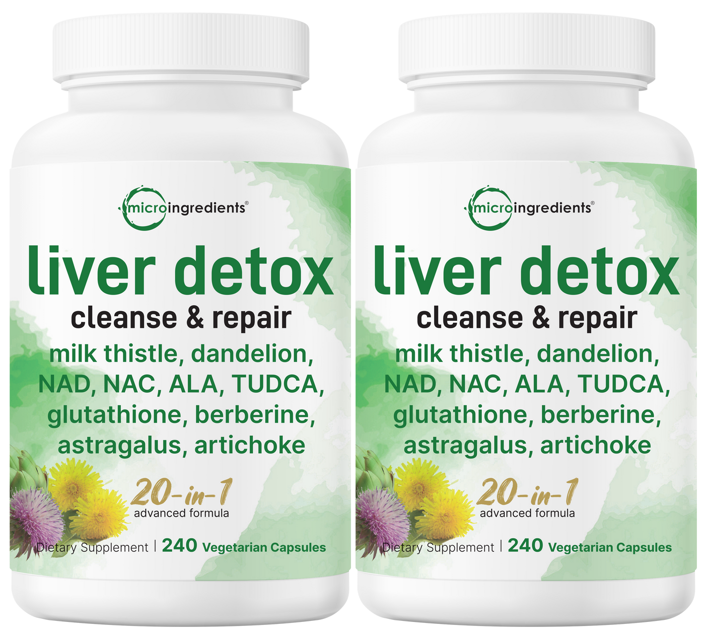 Liver Detox, 480 Veggie Capsules, 20-in-1 Advanced Complex