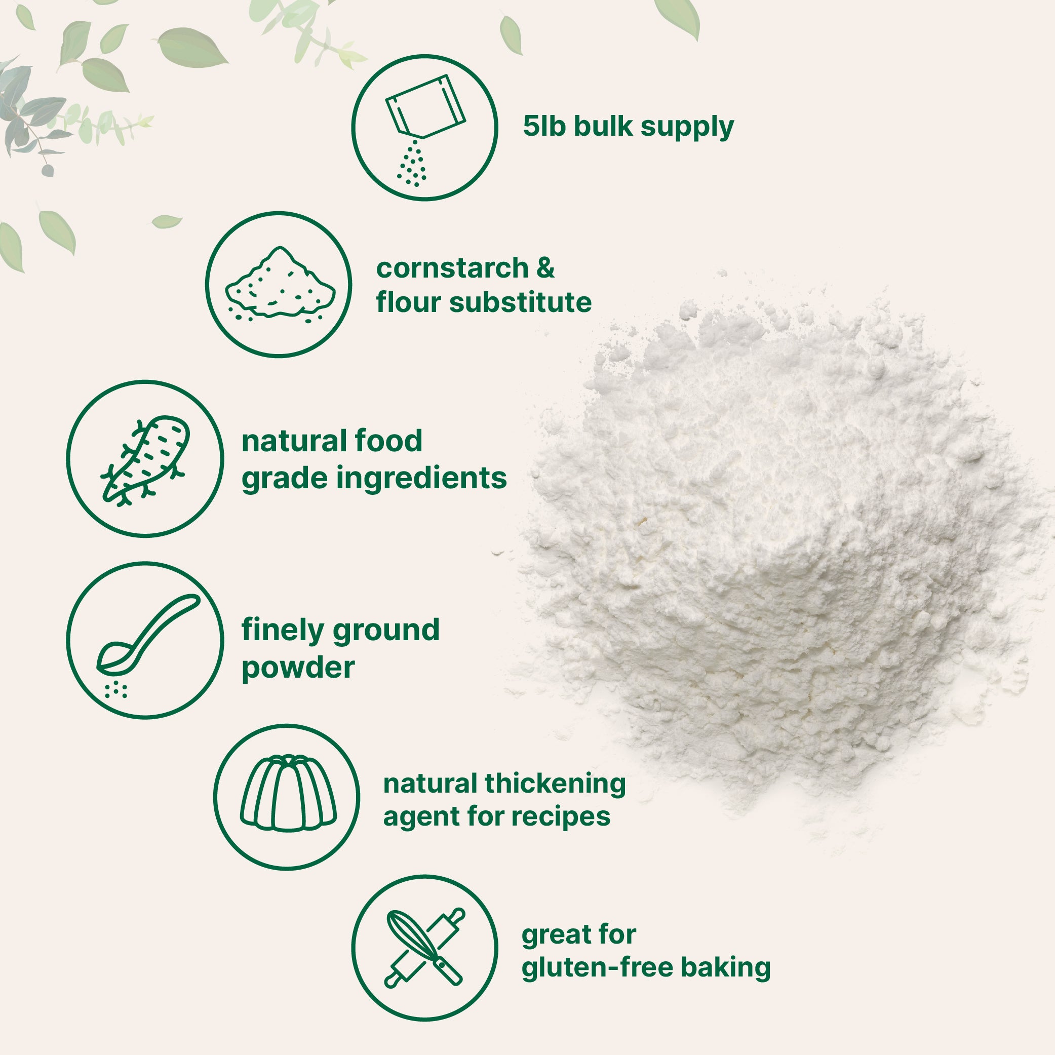 Micro Ingredients Organic Arrowroot Powder, 5lbs