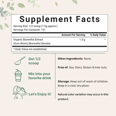 Micro Ingredients Premium Organic Boswellia Serrata Powder