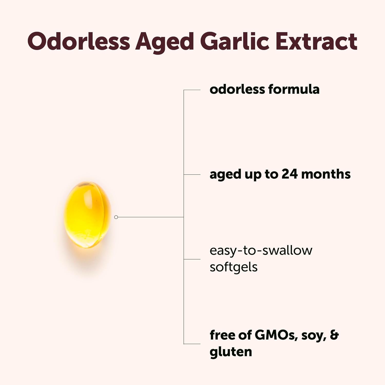 Micro Ingredients Odorless Aged Garlic Extract Softgels