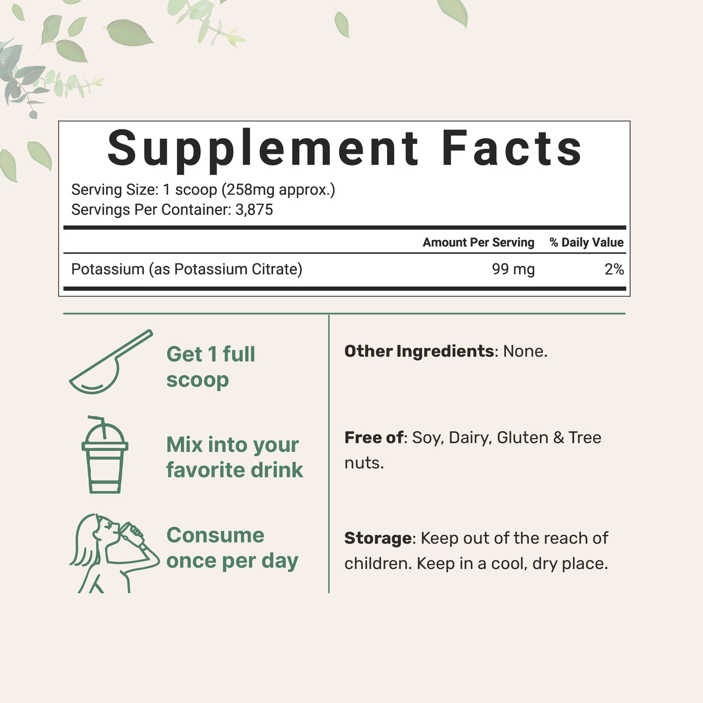 Micro Ingredients Potassium Citrate Powder, 2.2 Pound