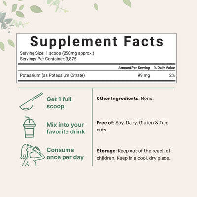 Micro Ingredients Potassium Citrate Powder, 2.2 Pound