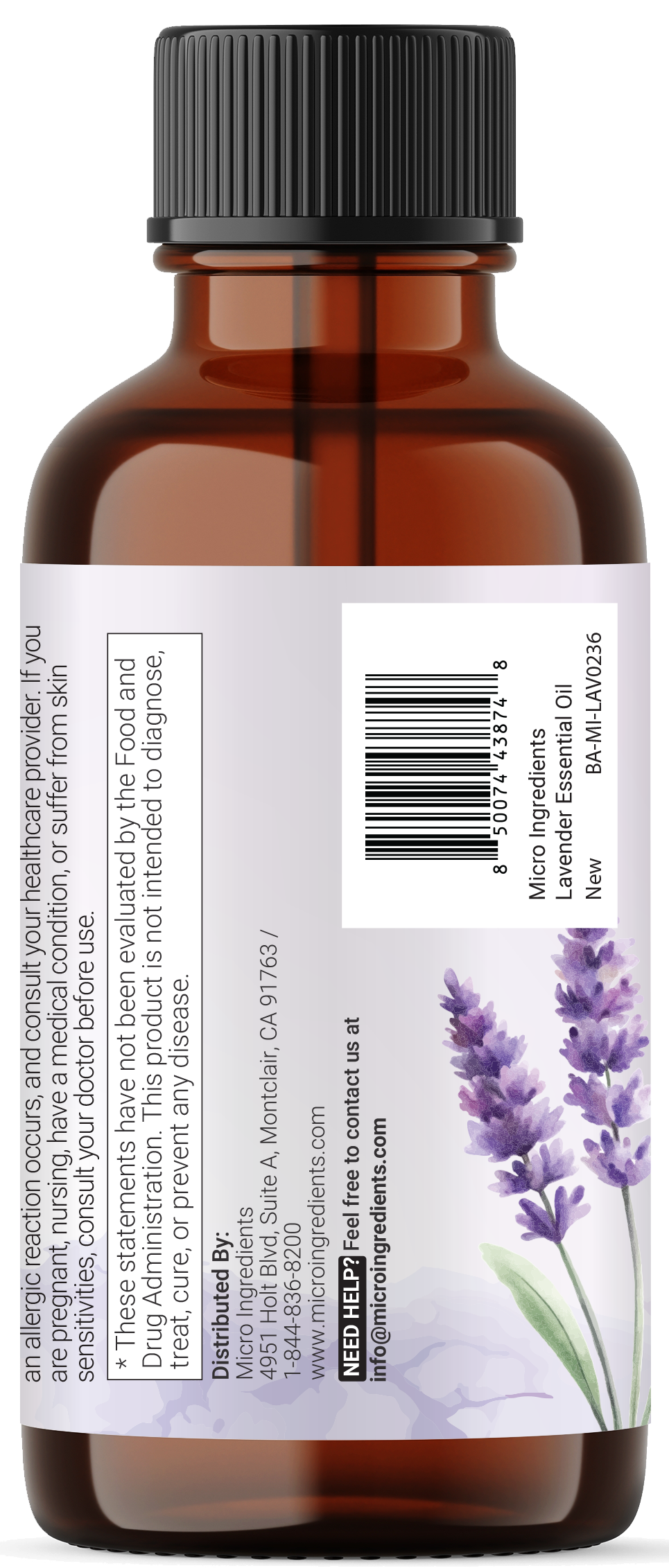 Micro Ingredients Pure Lavender Essential Oil 8 floz (237mL)