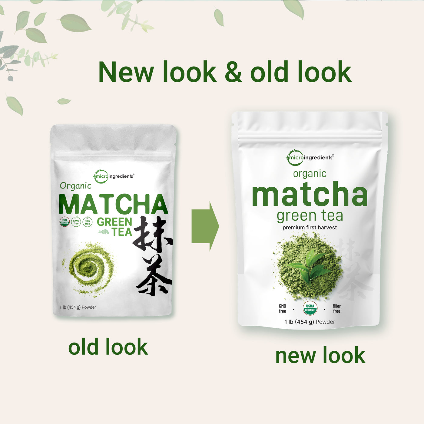 Organic Matcha Green Tea Powder New VS Old