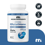 Micro Ingredients Liposomal Glutathione 1000mg with Alpha Lipoic Acid, 60 vegetarian capsules