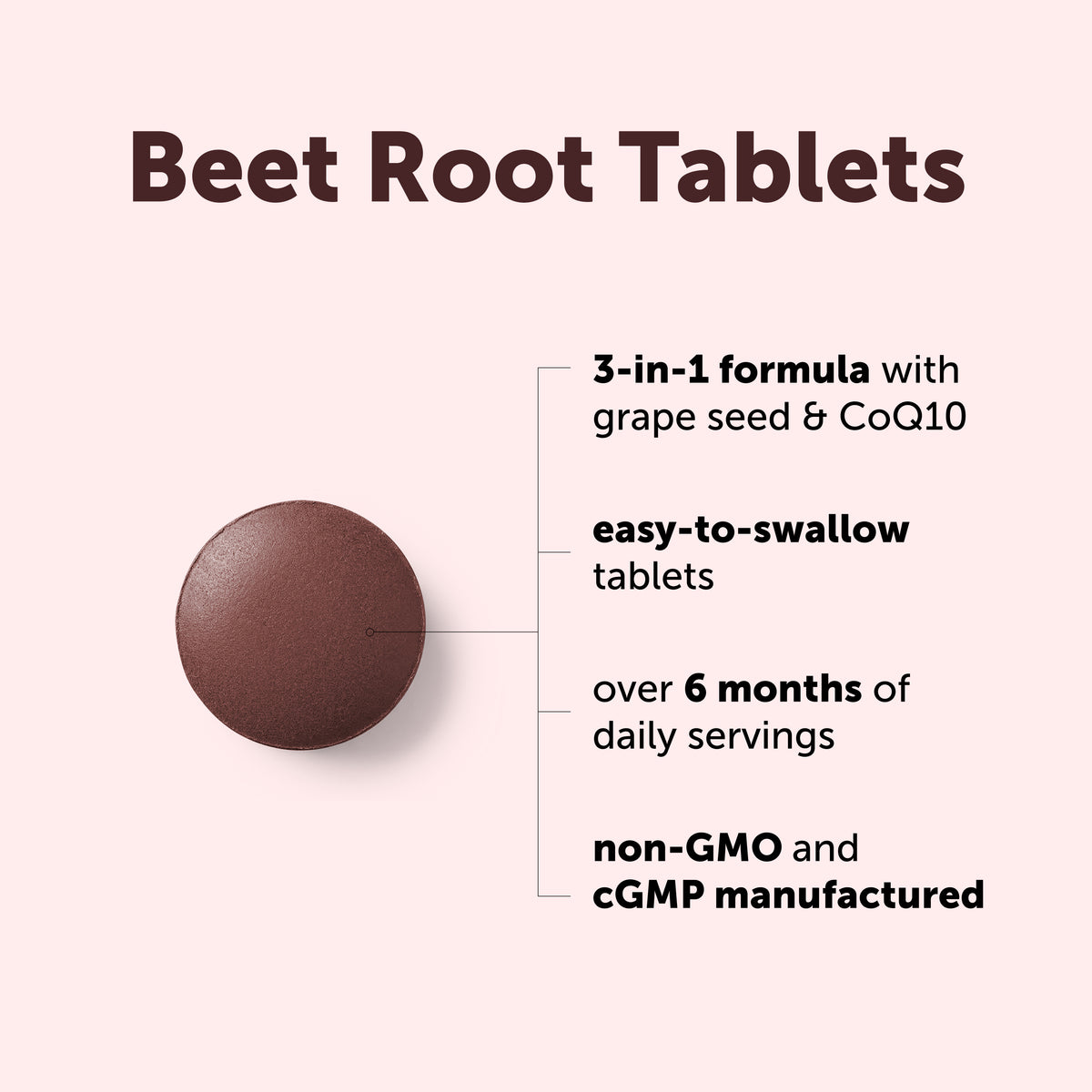 Micro Ingredients Beet Root 3-in-1 Complex with Grape Seed Extract & CoQ10, 400 Tablets