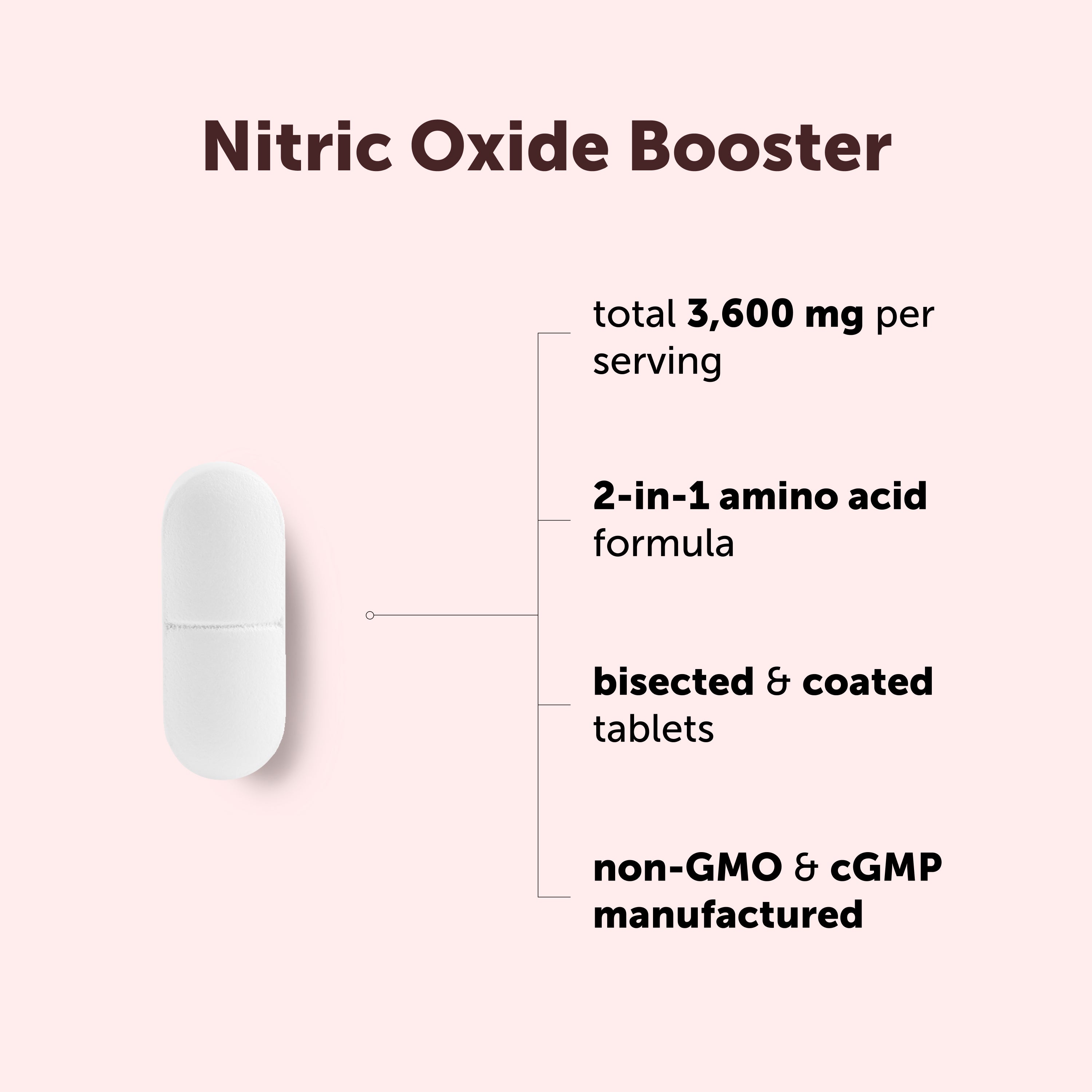 Micro Ingredients Nitric Oxide Booster 3,600mg Per Serving, 240 Bisected Tablets