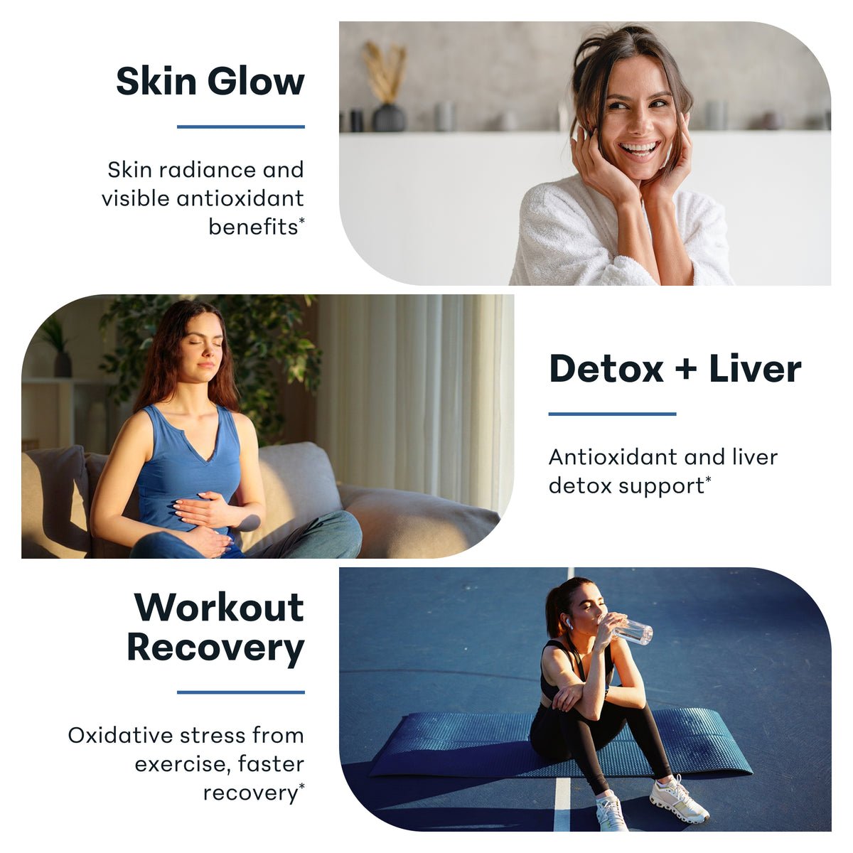 Liposomal glutathione benefits: skin glow, antioxidant and liver support, workout recovery