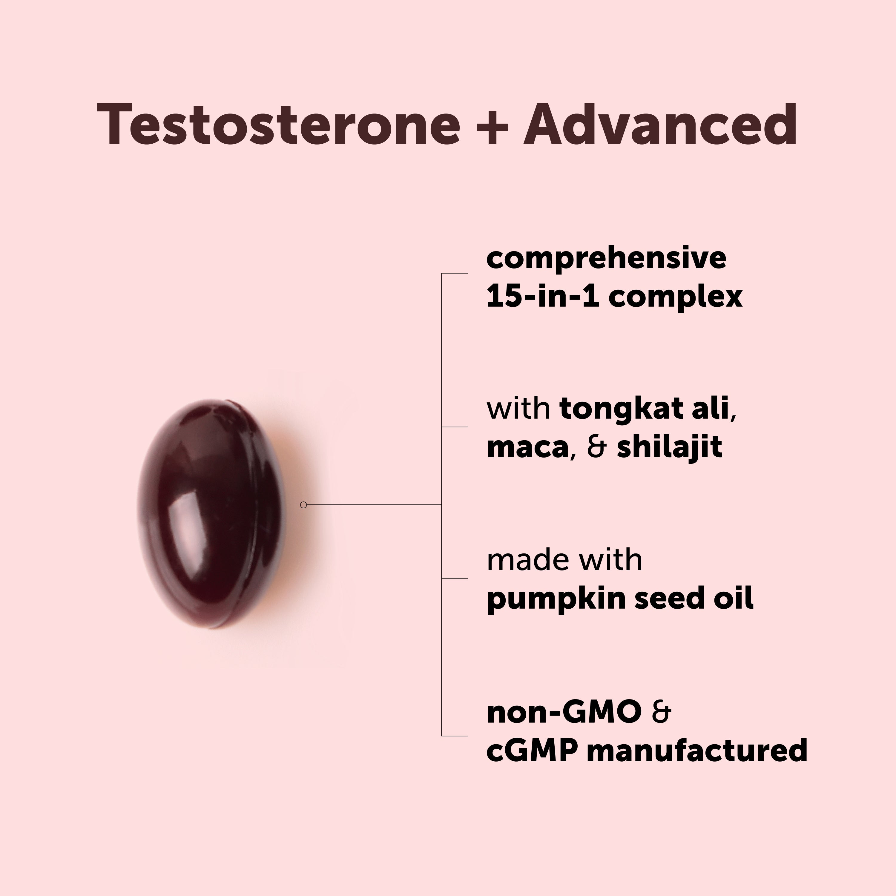 Micro Ingredients Testosterone+ Advanced 15-in-1 with Pumpkin Seed Oil, 240 Softgels