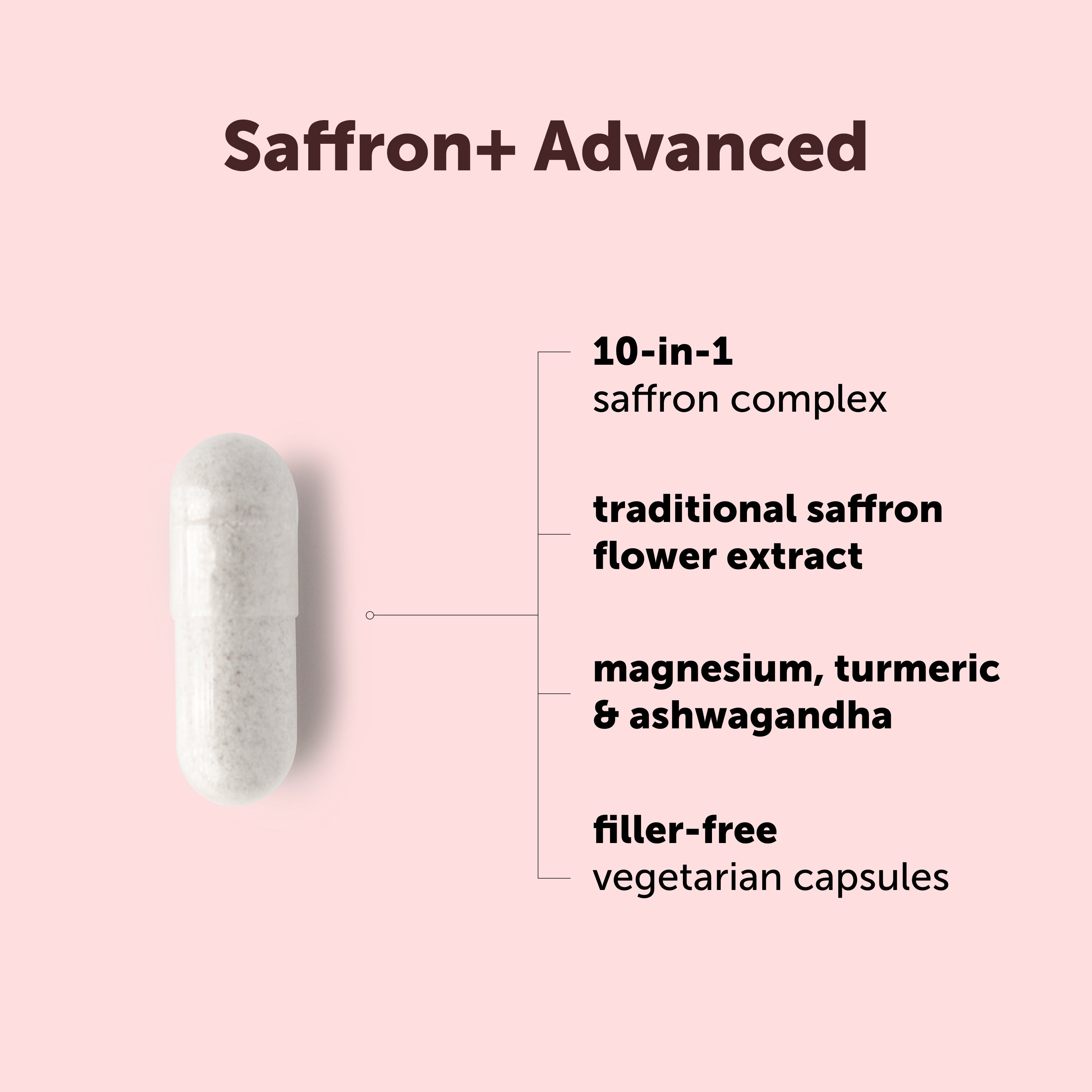 Micro Ingredients Saffron+ Advanced Supplements Veggie Capsules