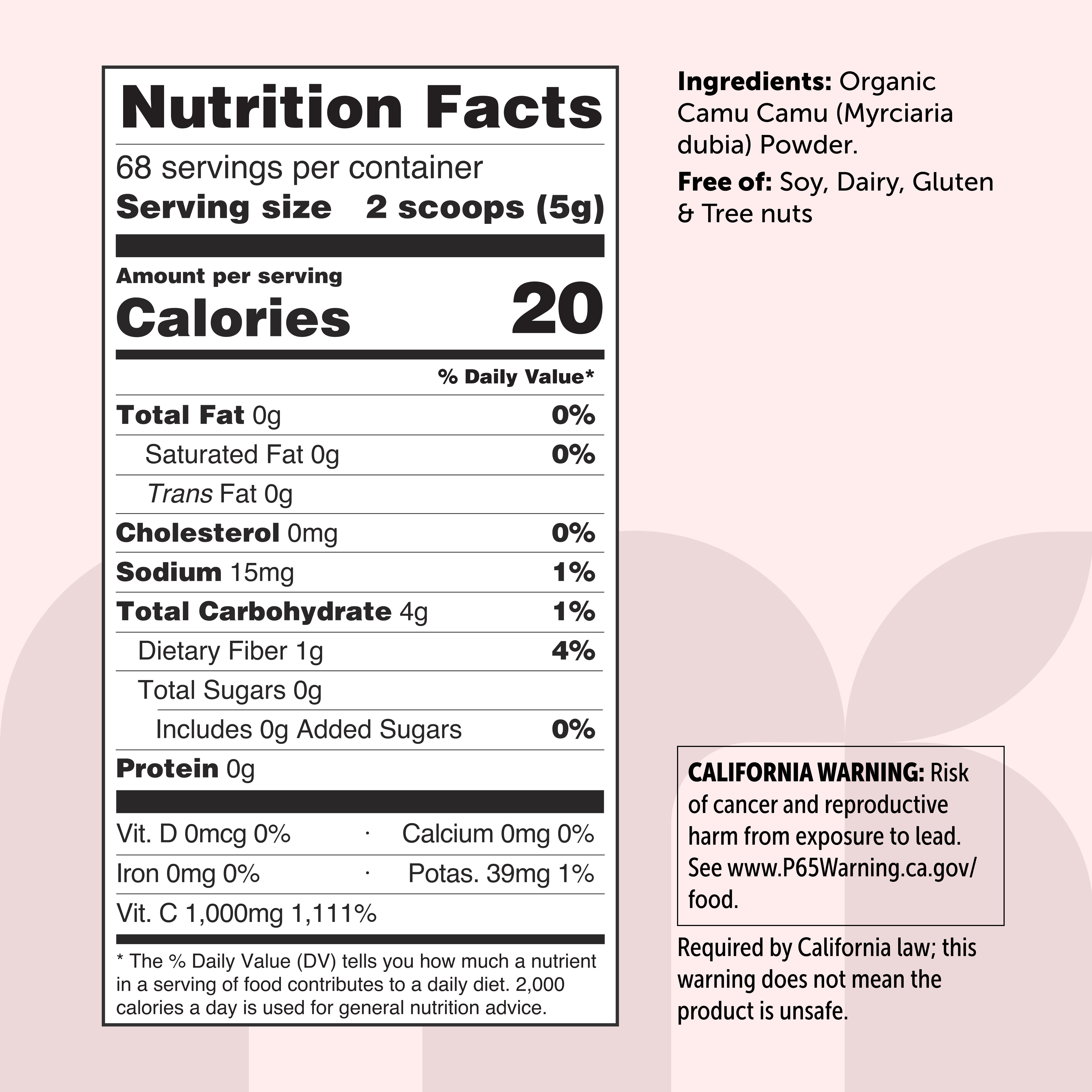 Micro Ingredients Organic Camu Camu Powder 12 Ounce