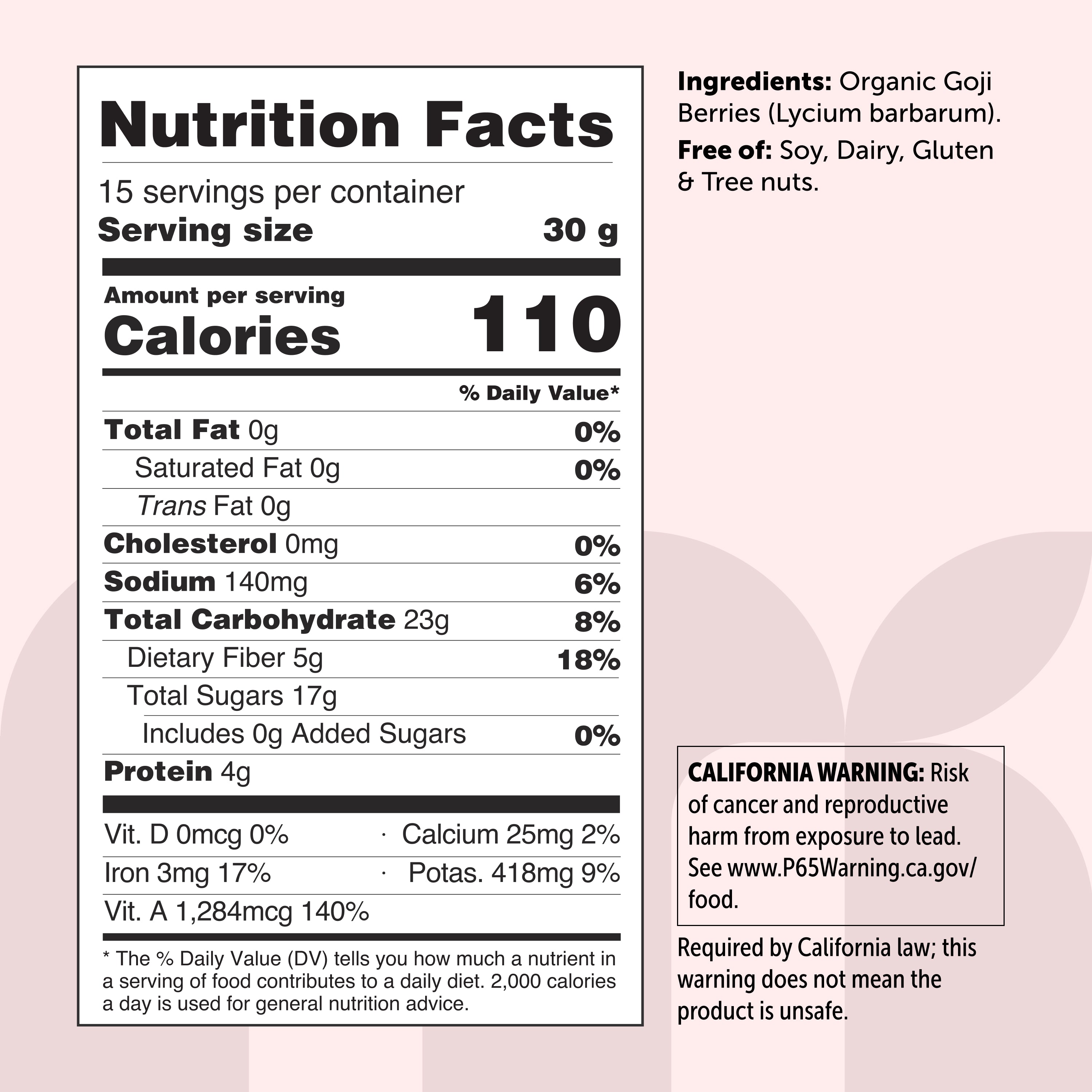 Micro Ingredients Organic Goji Berries, 1lb