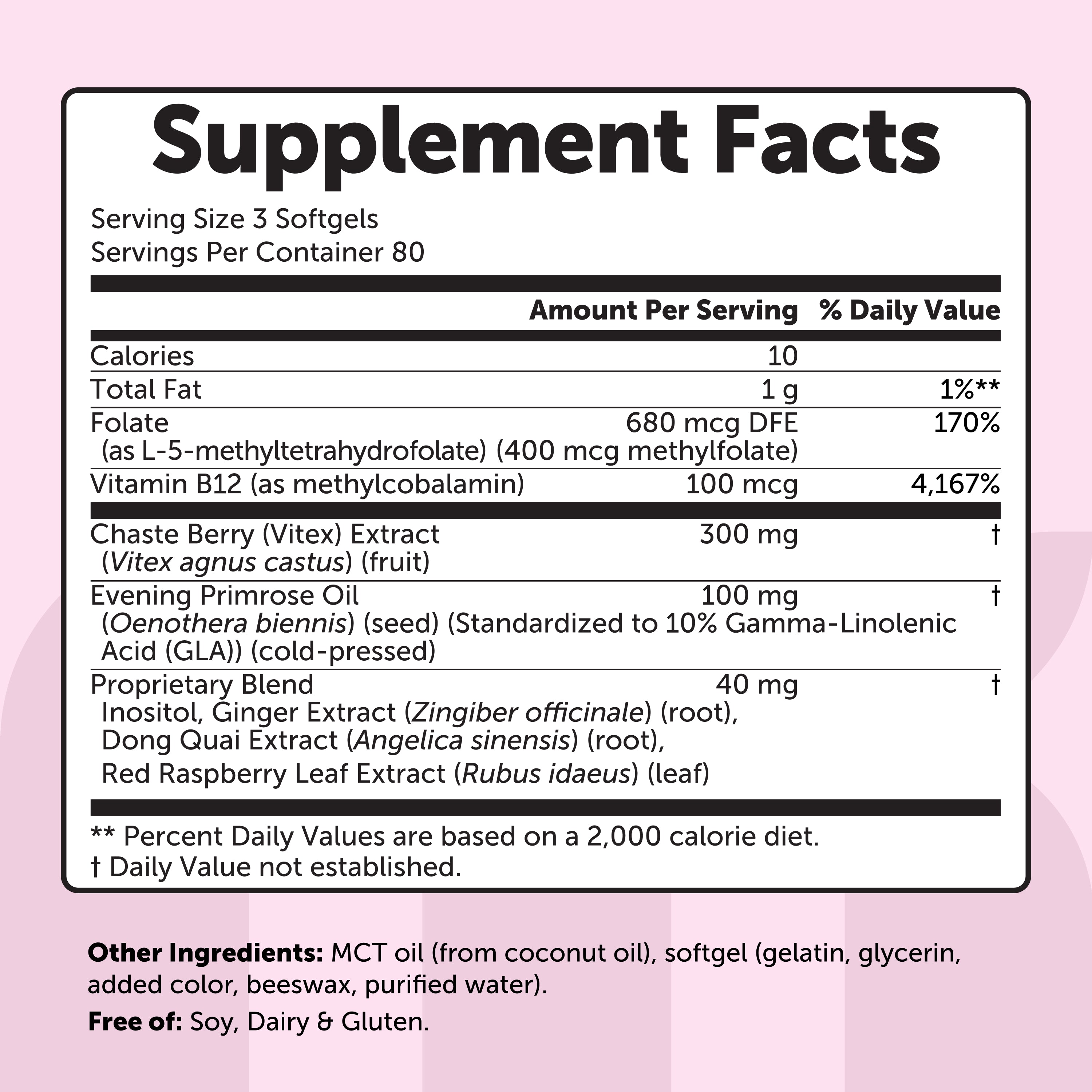 Micro Ingredients Vitex Berry+ Advanced 8-in-1 Complex with MCT Oil, 240 Softgels