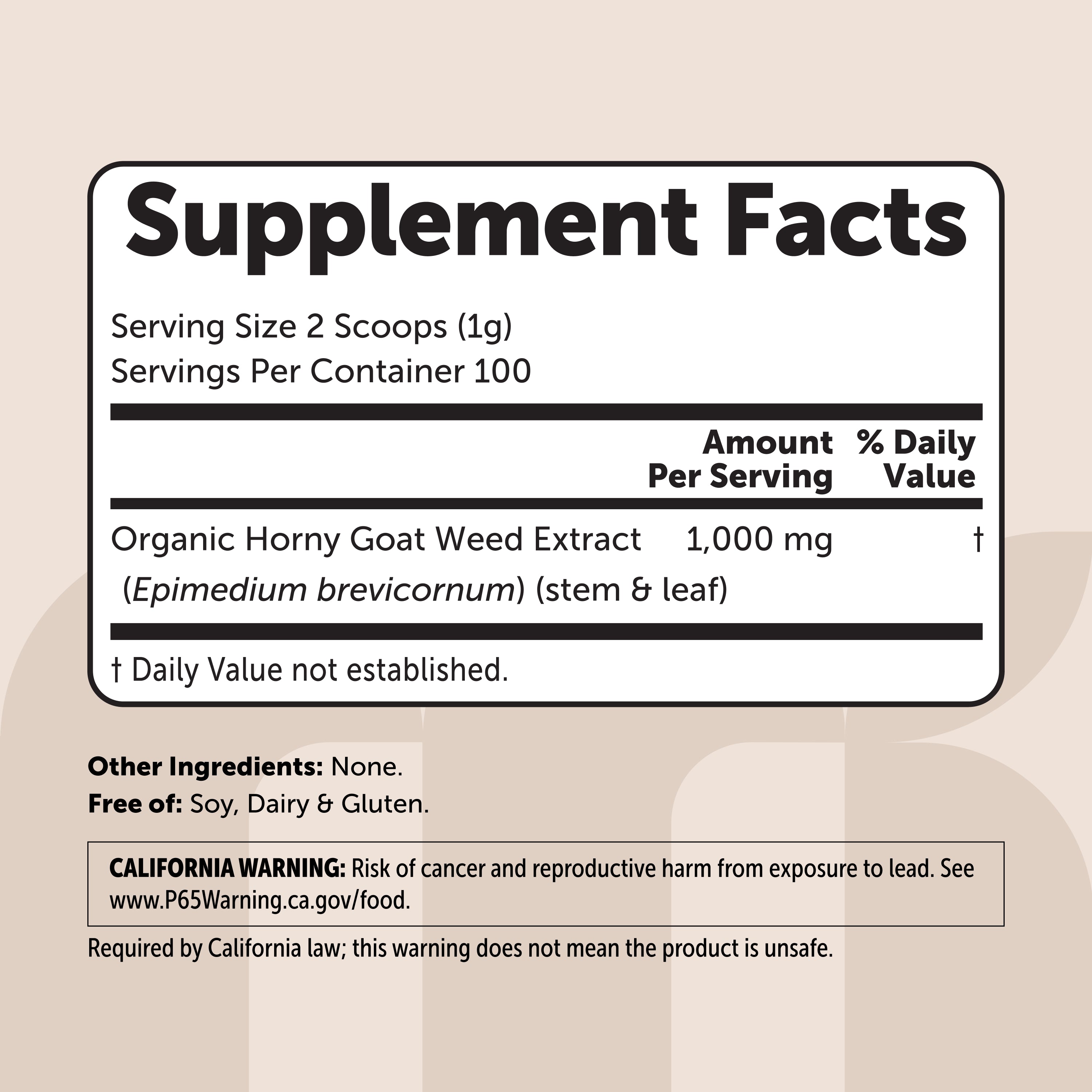 Micro Ingredients Organic Horny Goat Weed Powder