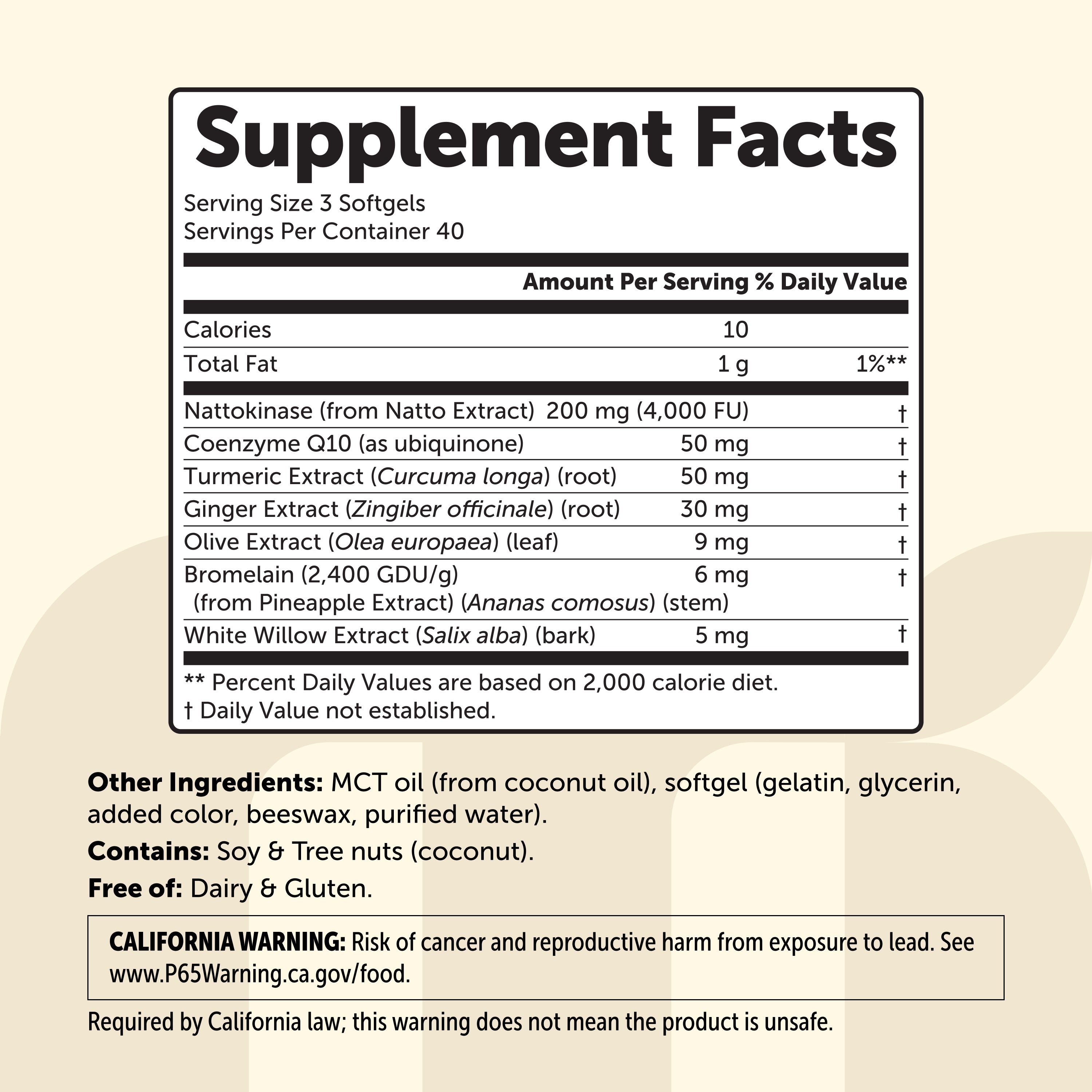 Micro Ingredients Nattokinase 4,000 FU Equivalent, Enteric Coated Softgels with MCT Oil