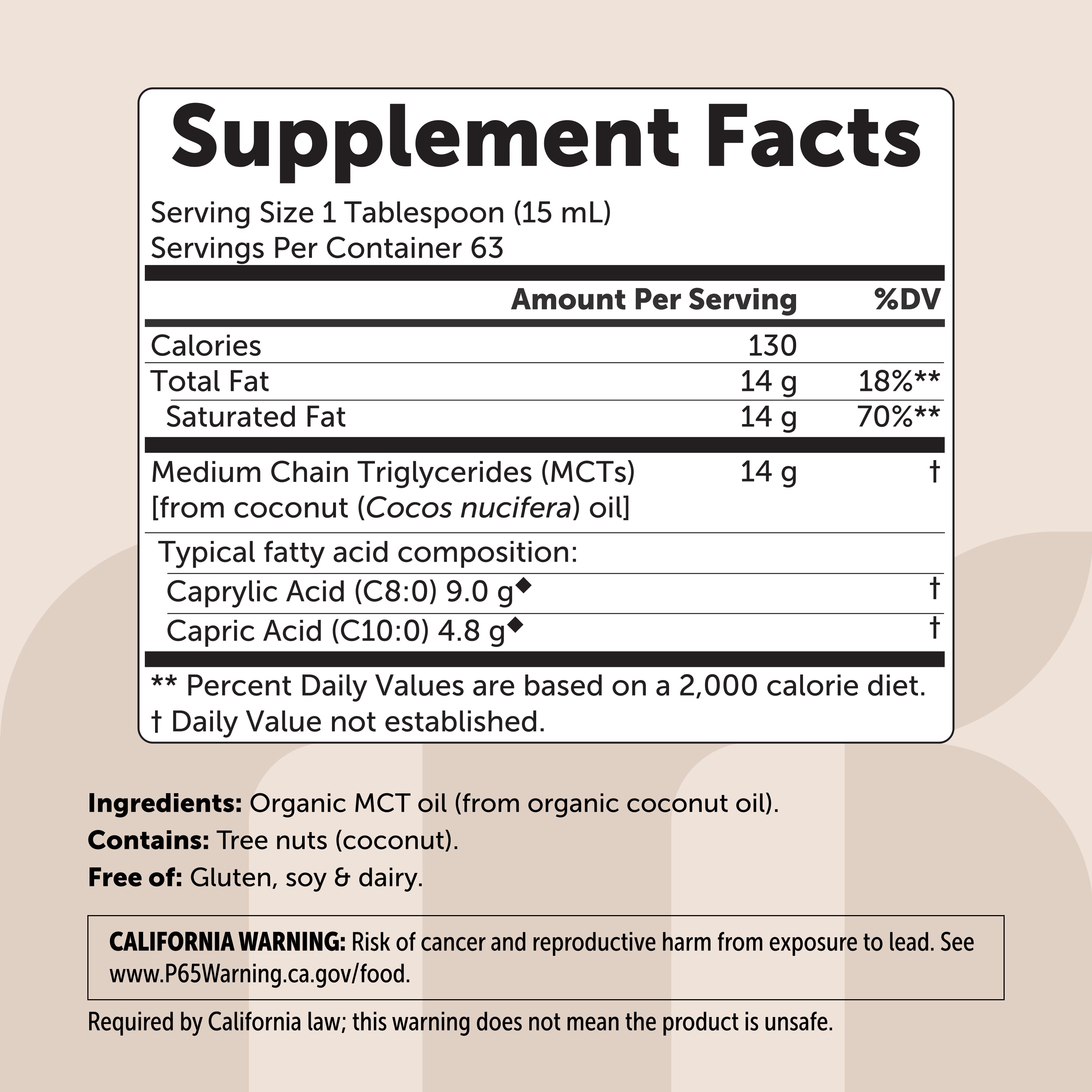 Micro Ingredients Organic MCT Oil, 32 fl oz | Rich in C8 + C10 Fatty Acid