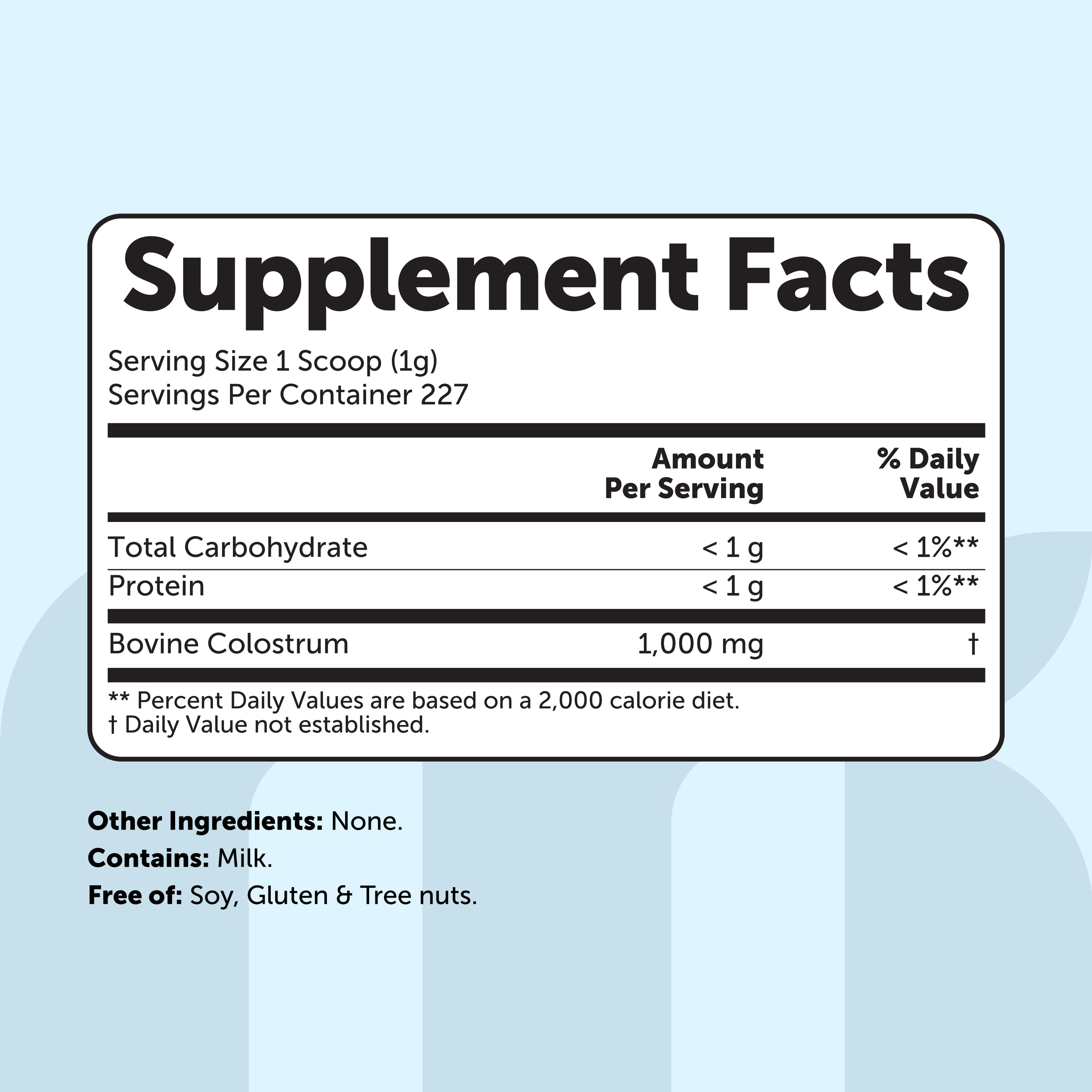 Micro Ingredients Instant Bovine Colostrum Powder, 8oz
