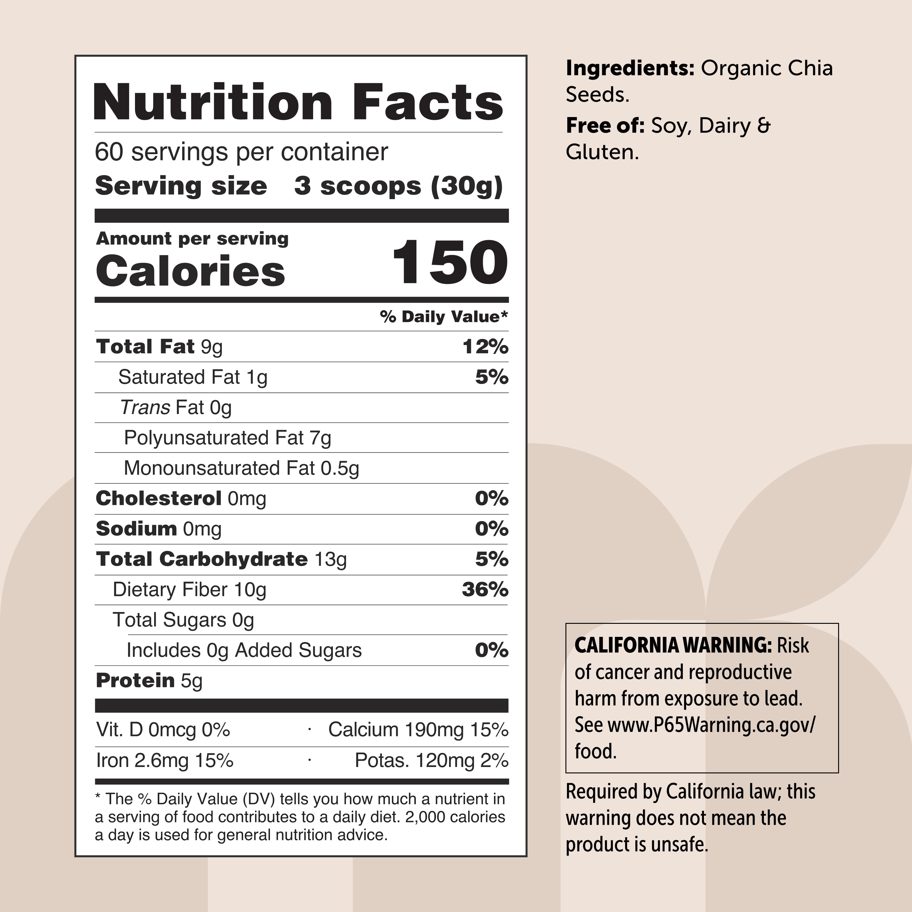 Micro Ingredients Organic Chia Seeds, 4 LB