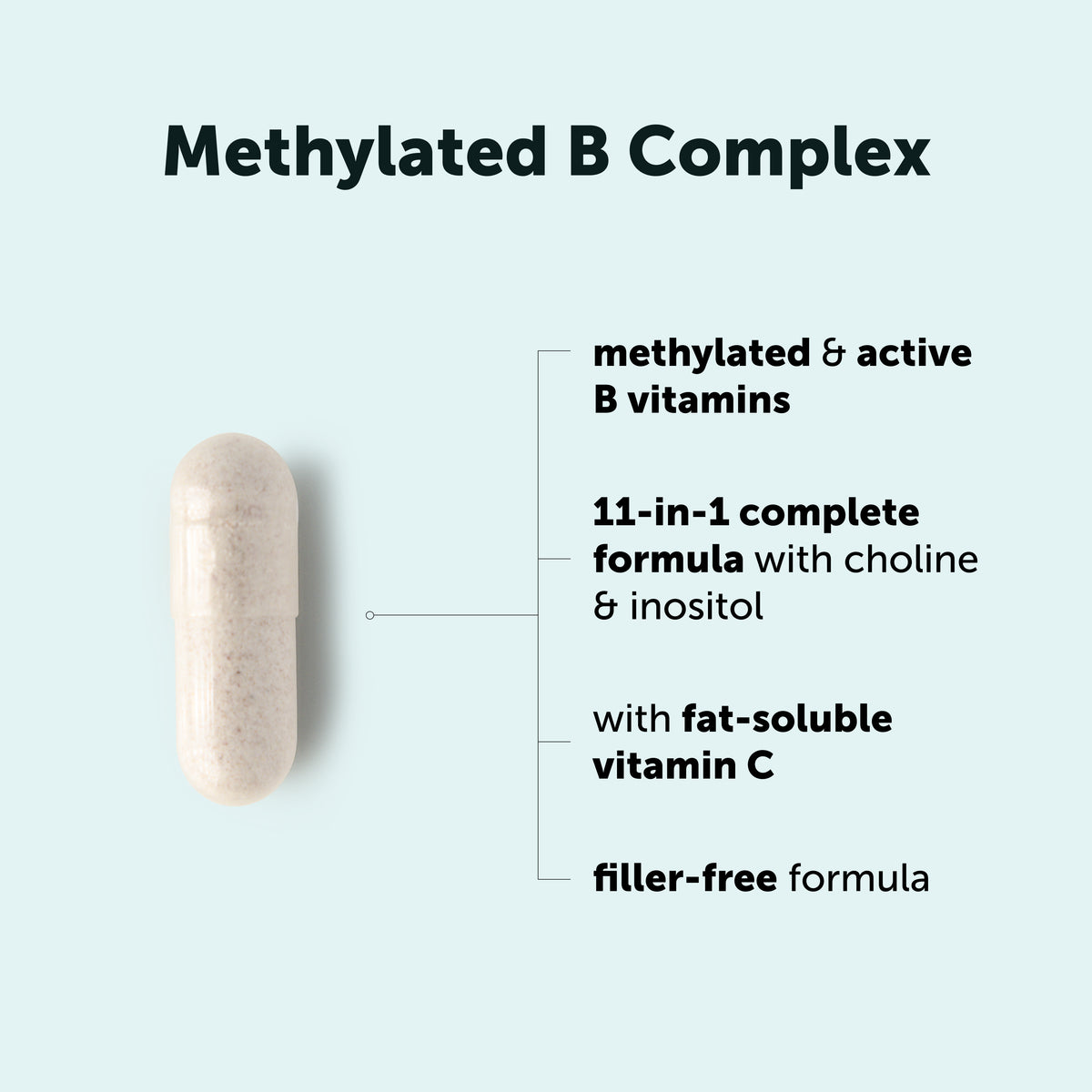 Micro Ingredients Methylated B Complex, 120 Capsules