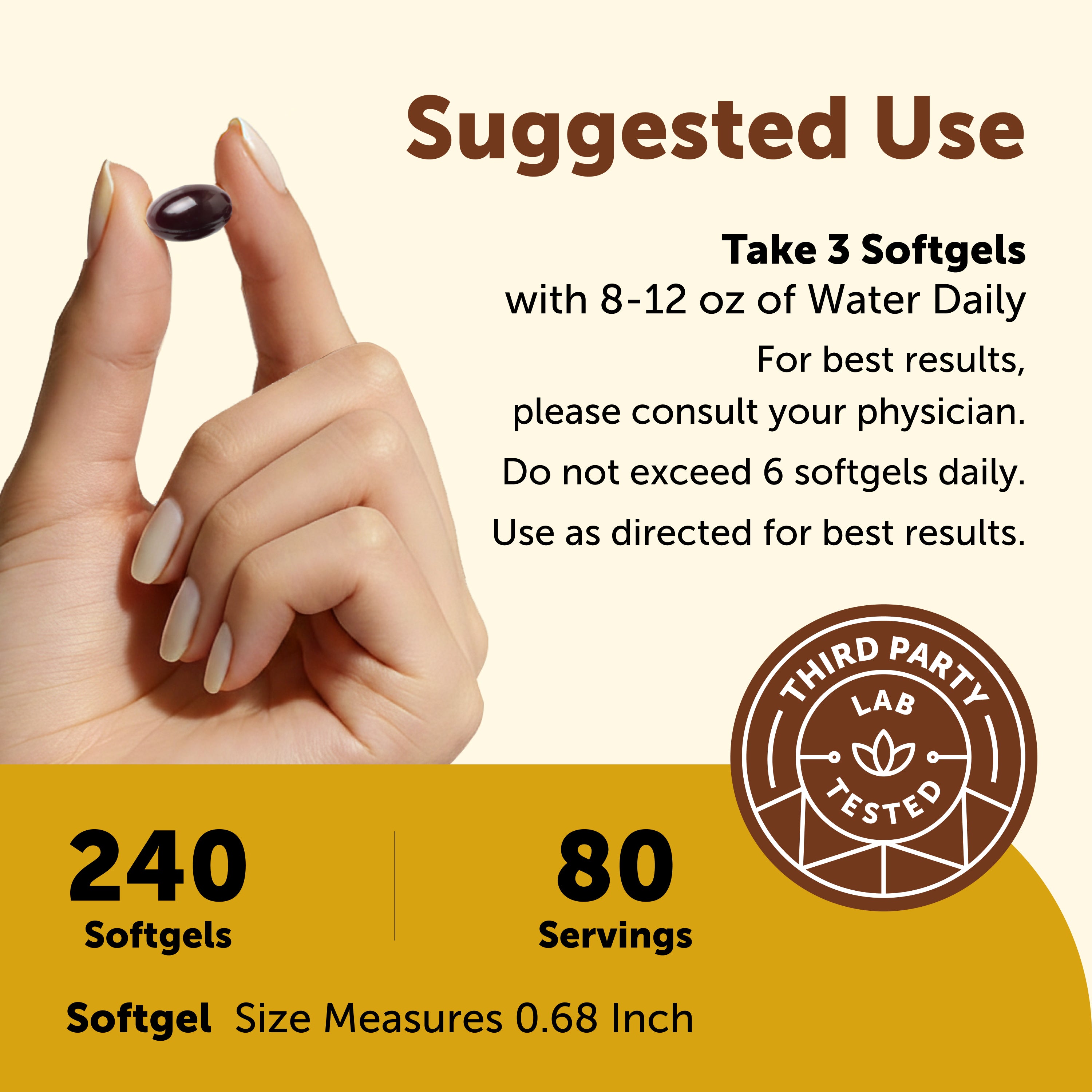 Micro Ingredients Caffeine 200mg + L-Theanine 200mg Complex with MCT Oil, 240 Softgels