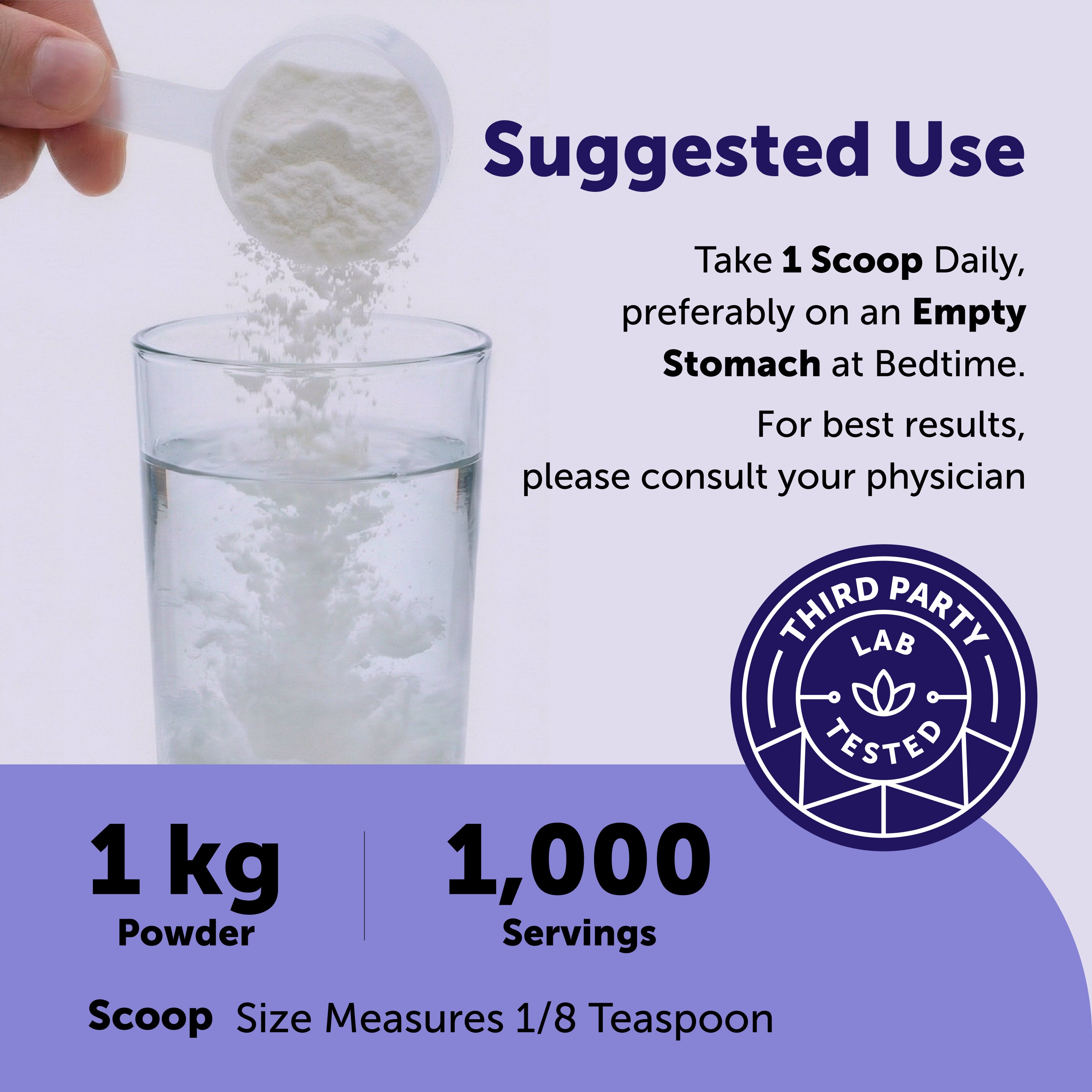 Micro Ingredients L-Glycine Powder, 1kg