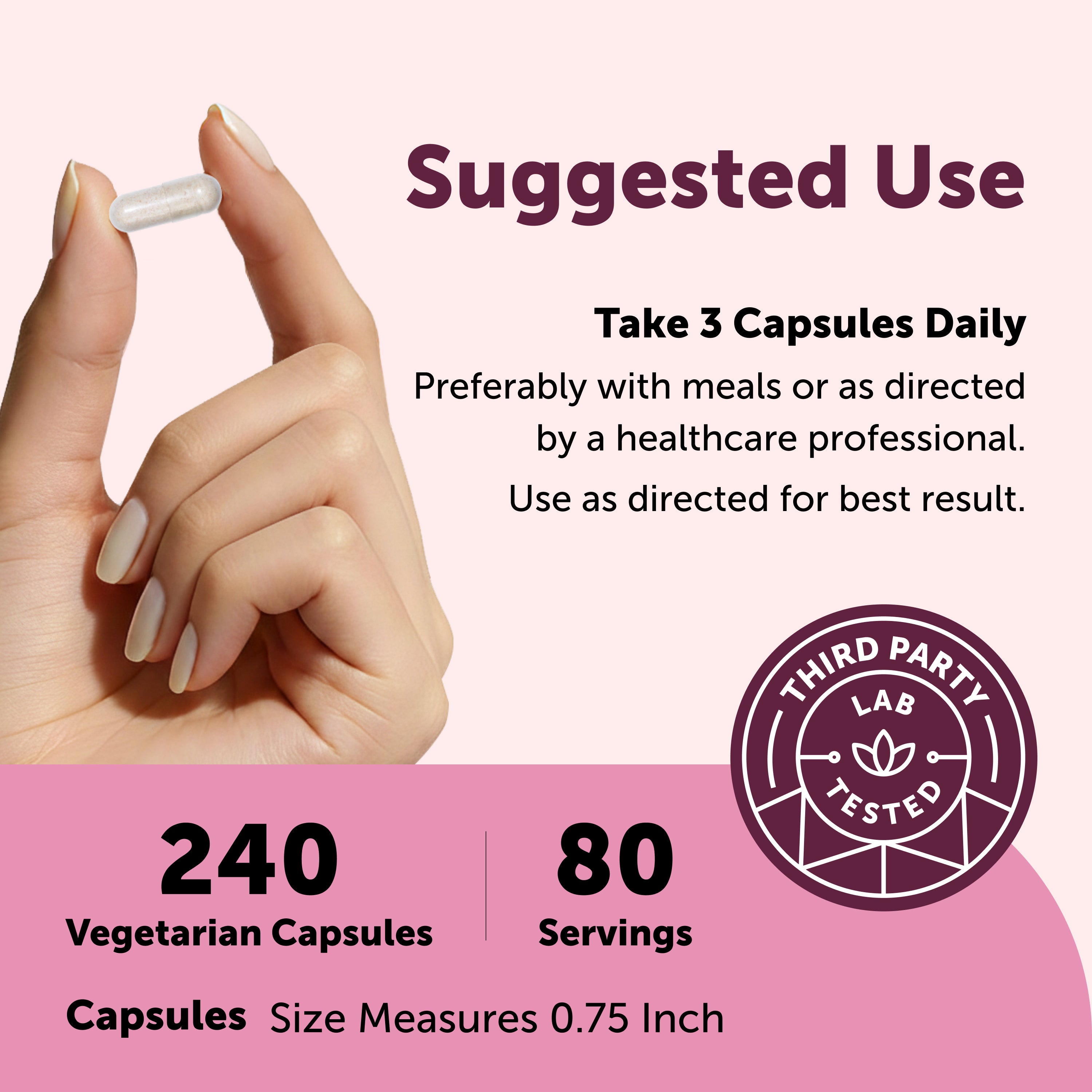 Micro Ingredients Pure D Mannose 1,300mg with Cranberry, 240 Veggie Capsules