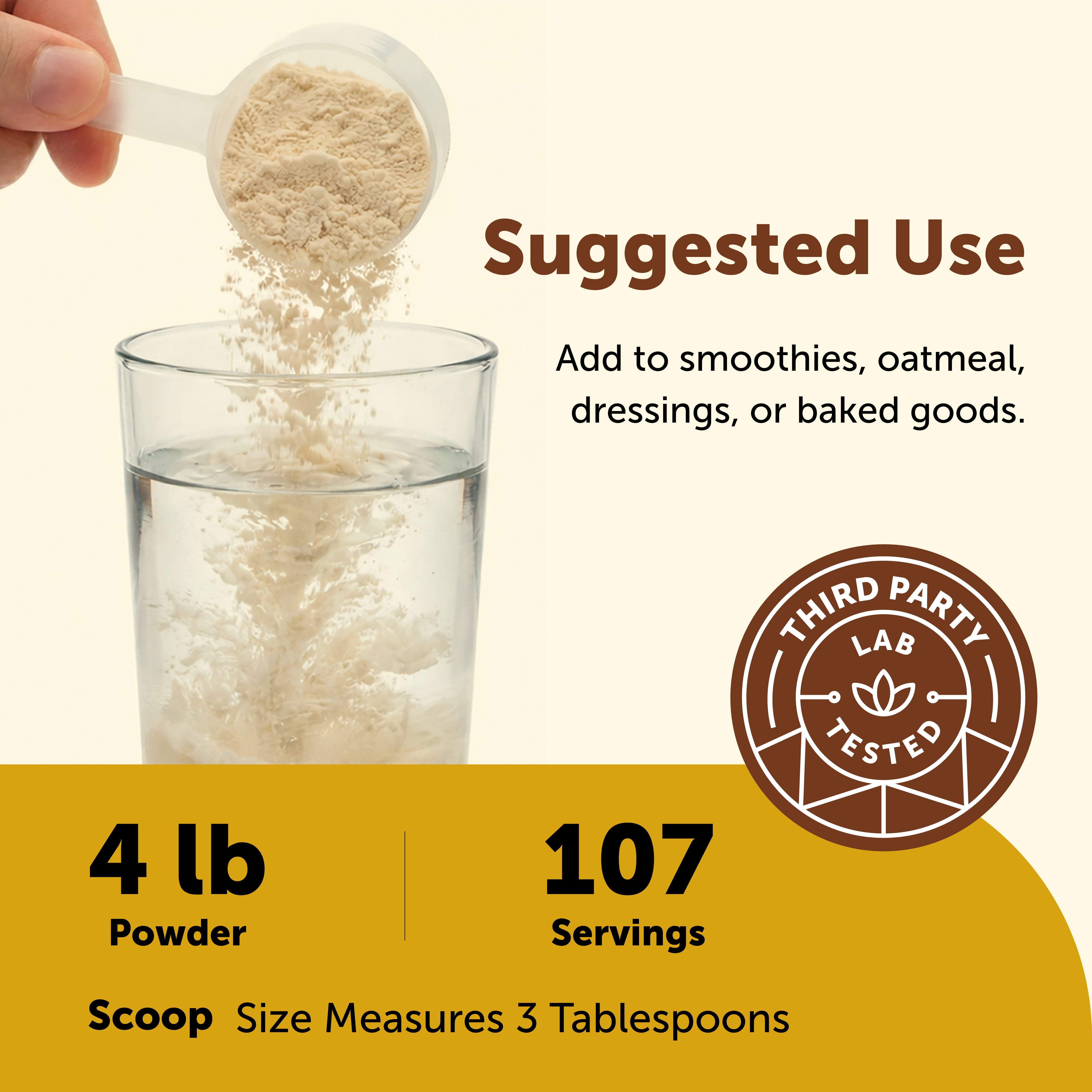 Micro Ingredients Pure Peanut Powder, 4lbs (106 Servings) | 10g Protein & 88% Less Fat