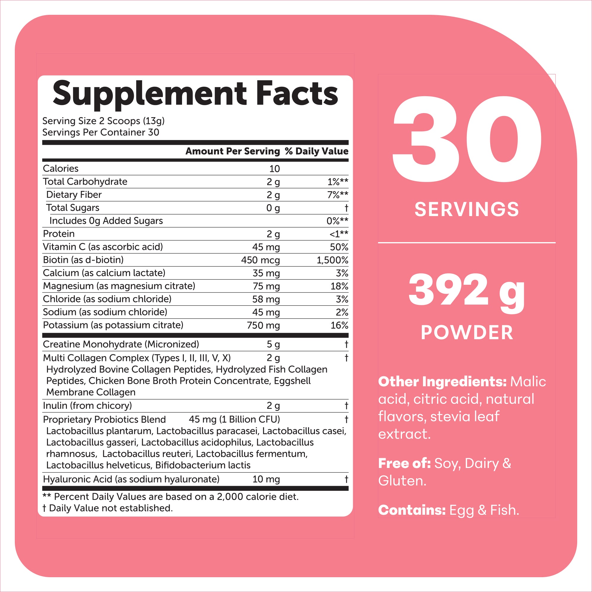 Micro Ingredients Creatine Hydration Powder 392g Strawberry Flavor
