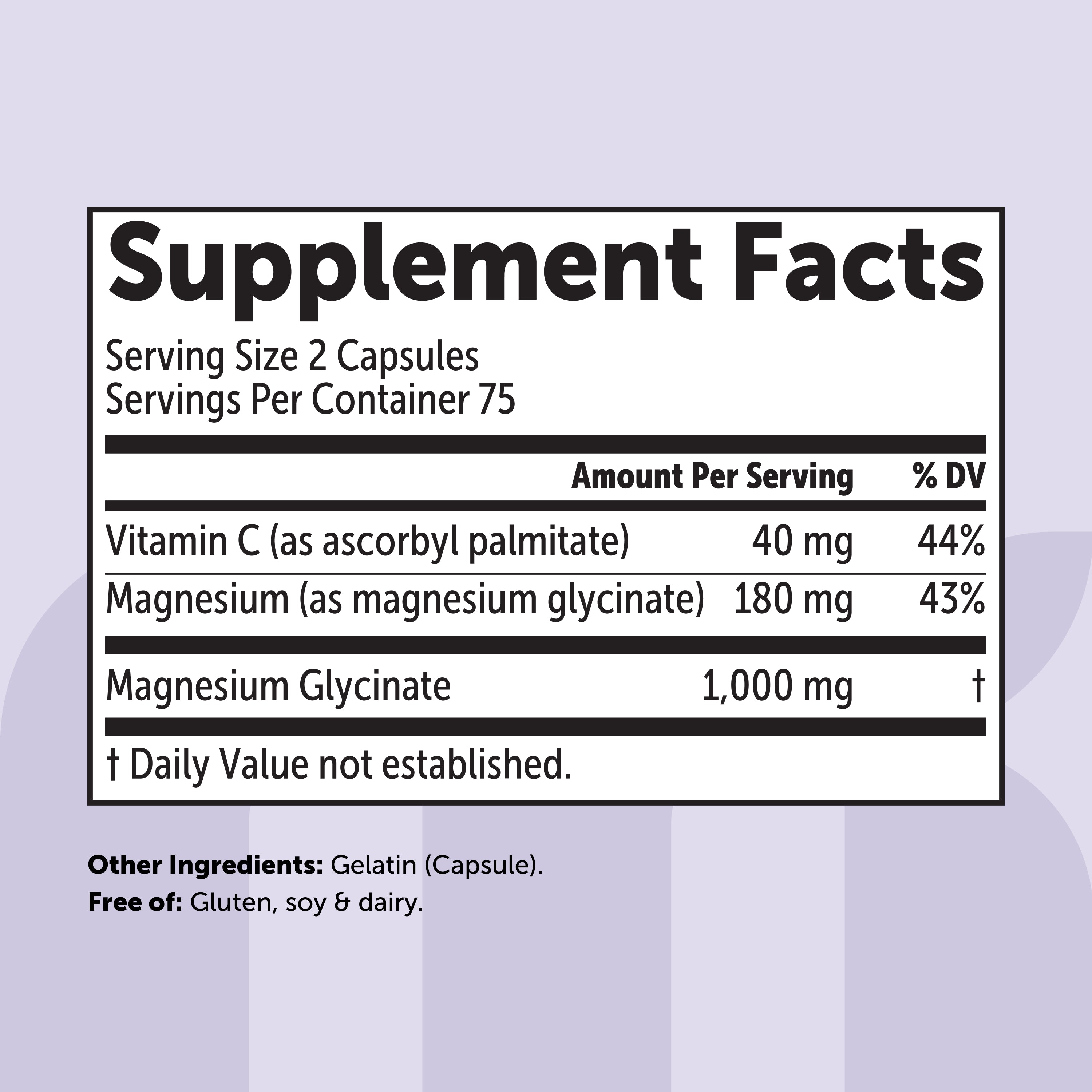 Micro Ingredients Magnesium Glycinate 1,000mg Per Serving, 150 Capsules