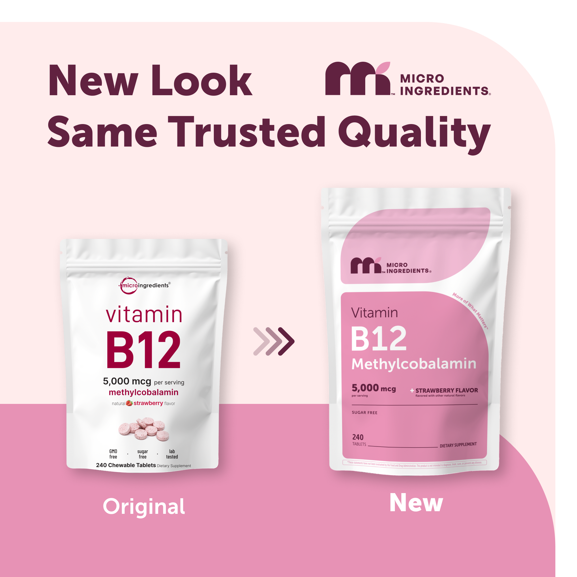 Micro Ingredients Vitamin B12 5000mcg | Methyl B12 Active Form – 240 Chewable Tablets