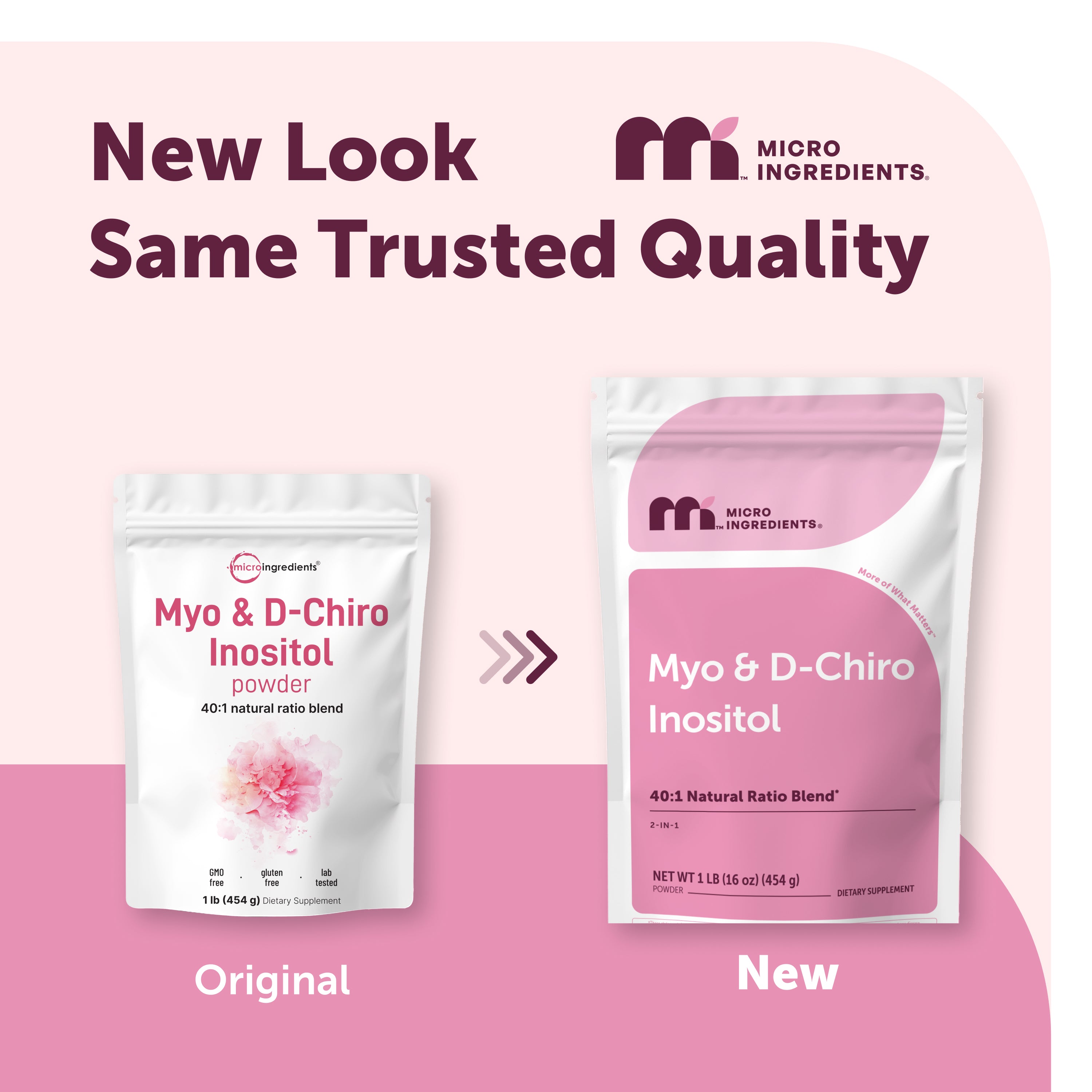 Micro Ingredients Myo & D-Chiro Inositol Powder, Hormonal Balance & Ovarian Support
