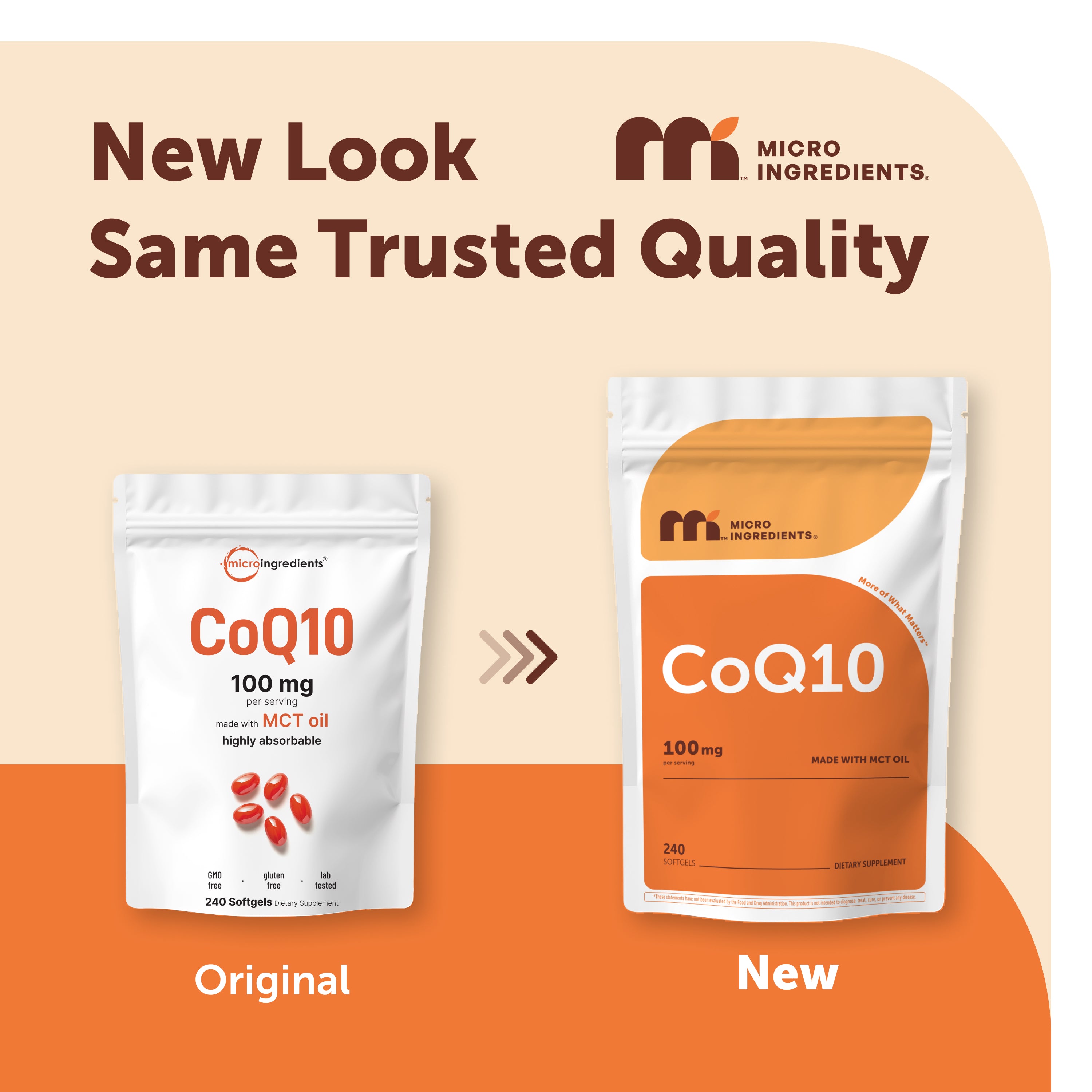 Micro Ingredients CoQ10 240 Softgels with Coconut MCT Oil