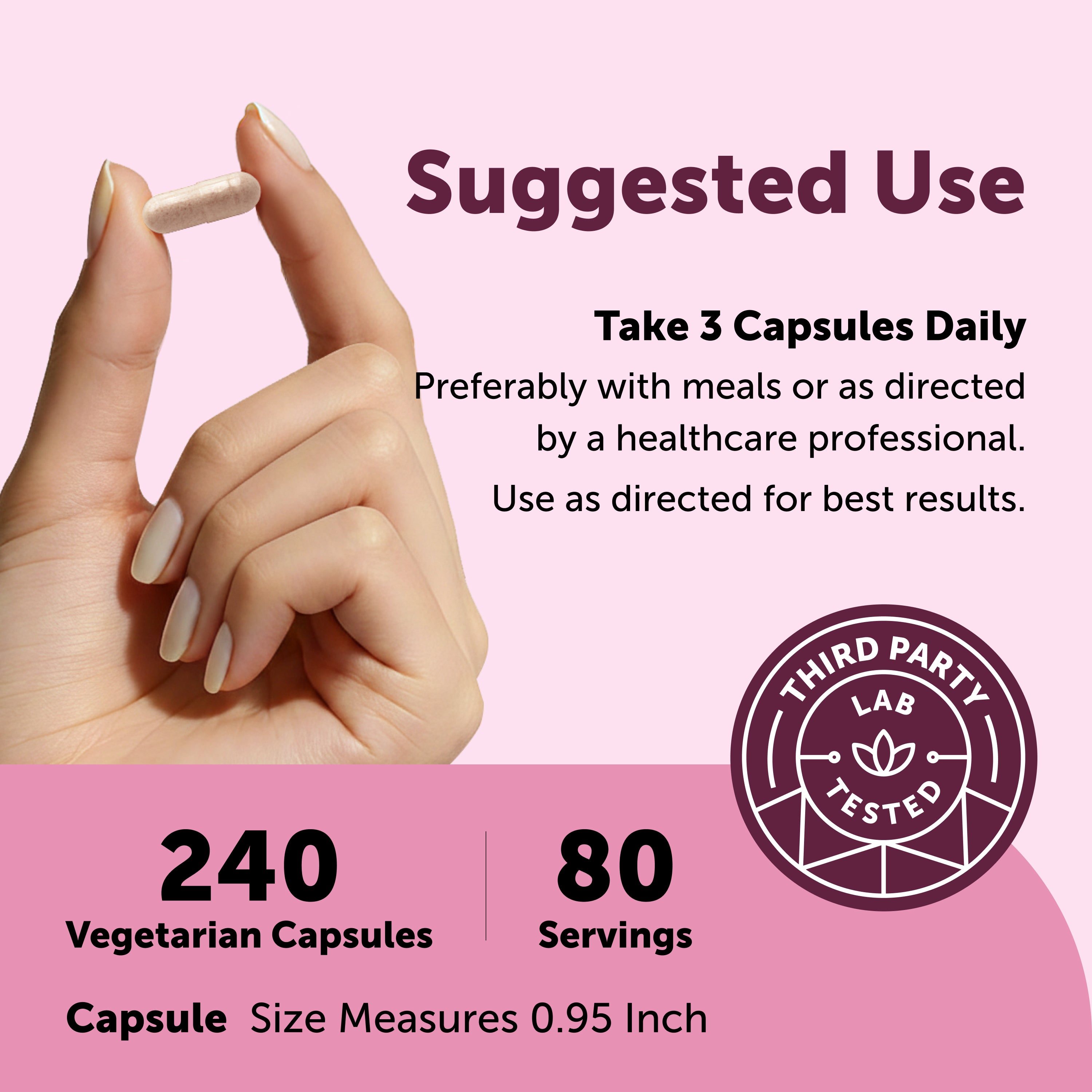 Micro Ingredients Methylated Multivitamin for Women 50+, 240 Vegetarian Capsules