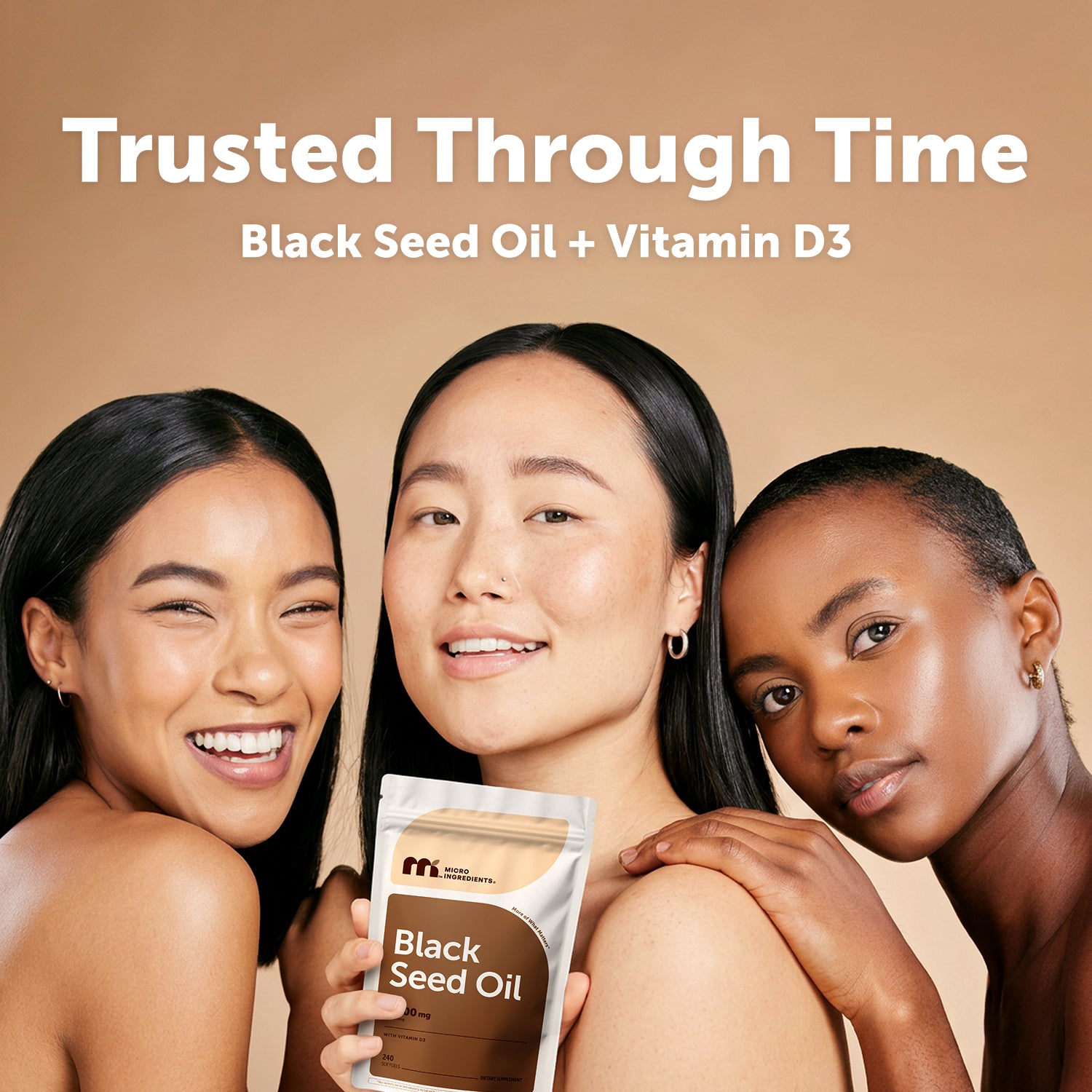 Micro Ingredients Black Seed Oil with Vitamin D3, 240 Softgels