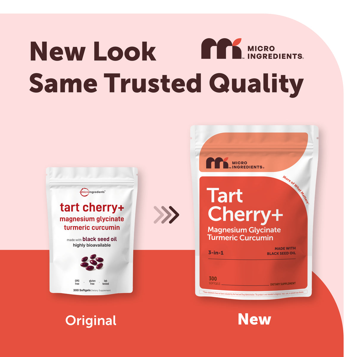 Micro Ingredients Tart Cherry+ with Black Seed Oil, 300 Softgels